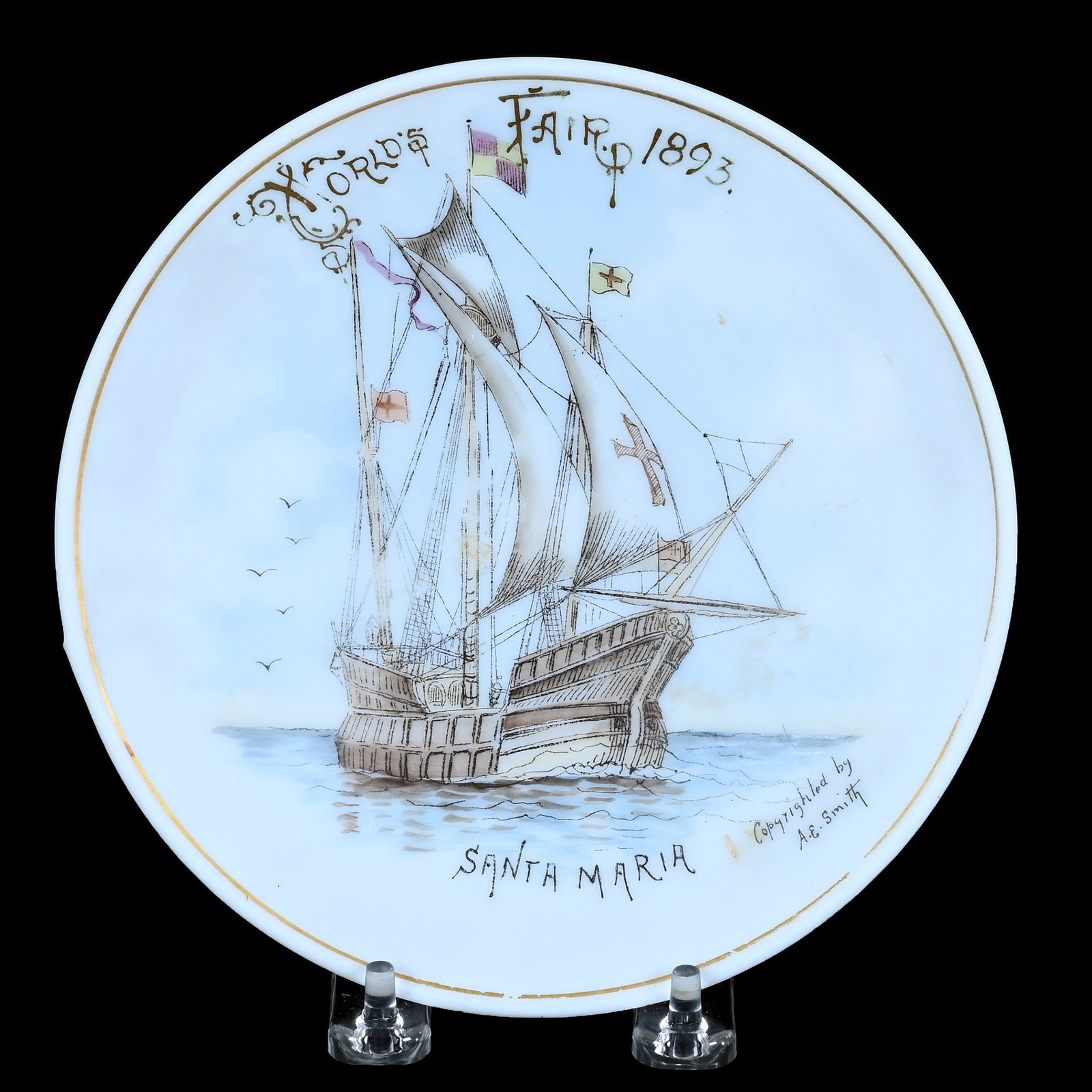 Plate, Mt. Washington Souvenir, Worlds Fair 1893 (1 of 2)