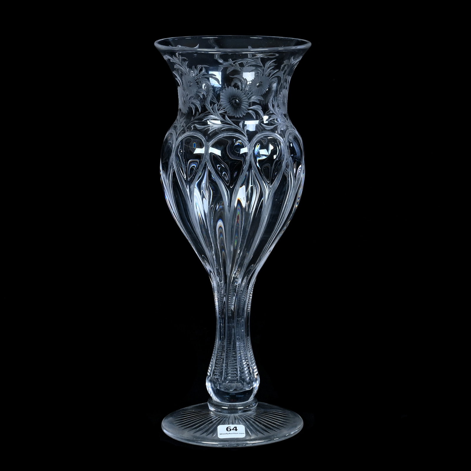 Vase, Unmarked Stevens & Williams, Brilliant Period Cut Glass (1 of 3)