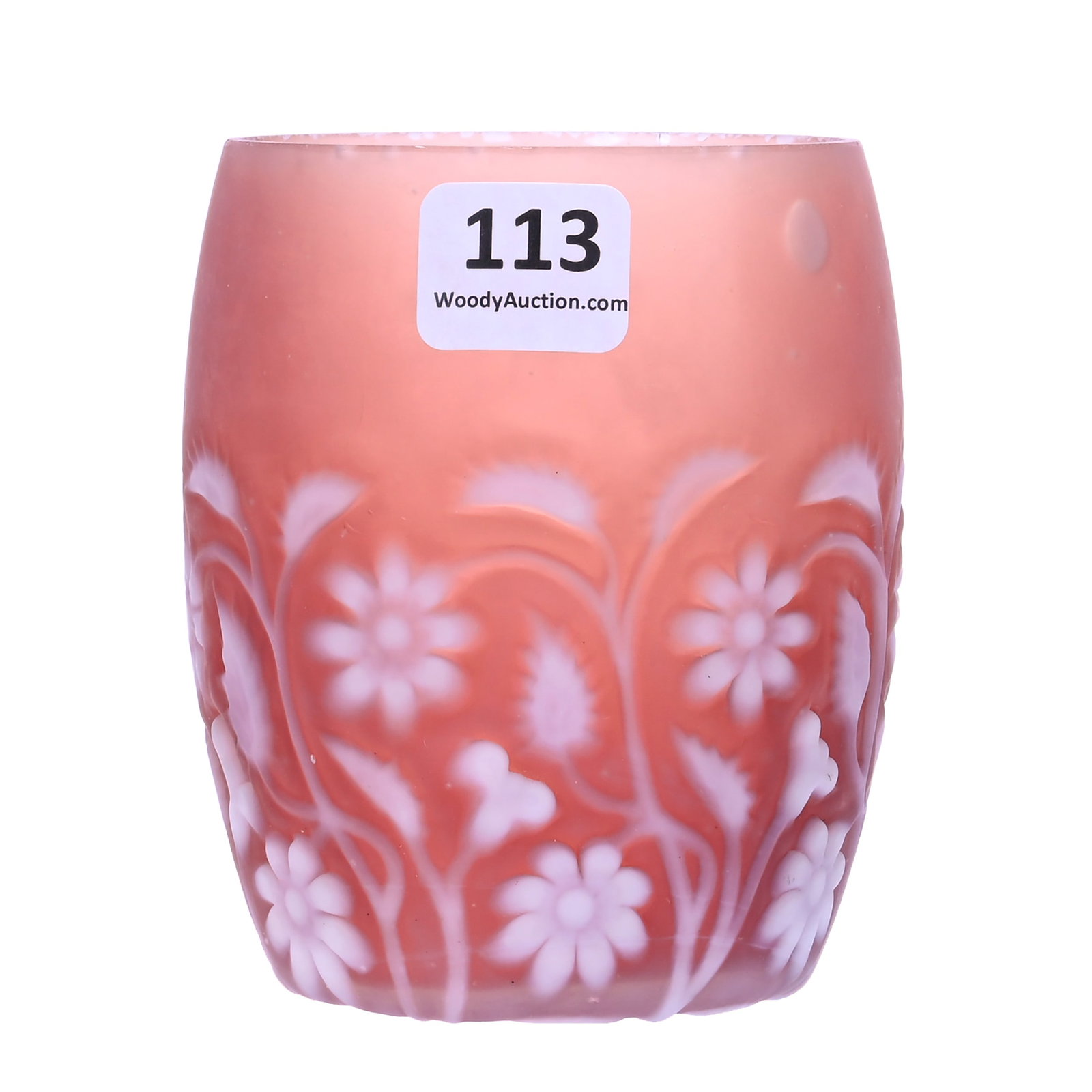 Tumbler, Findlay Onyx Ruby Opalescent Satin Finish Art Glass (1 of 3)