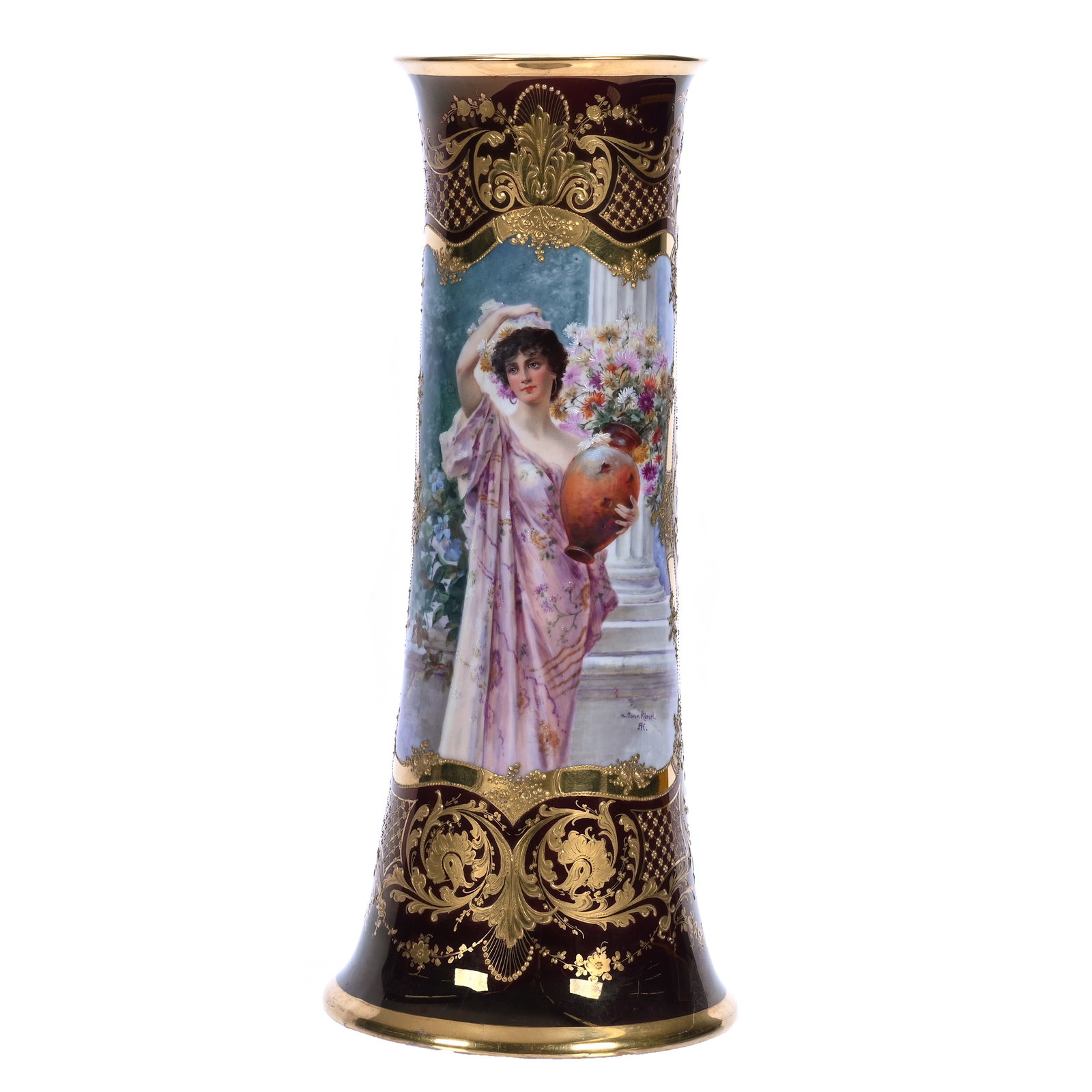 Vase, Marked Dresden Porcelain (1 of 4)