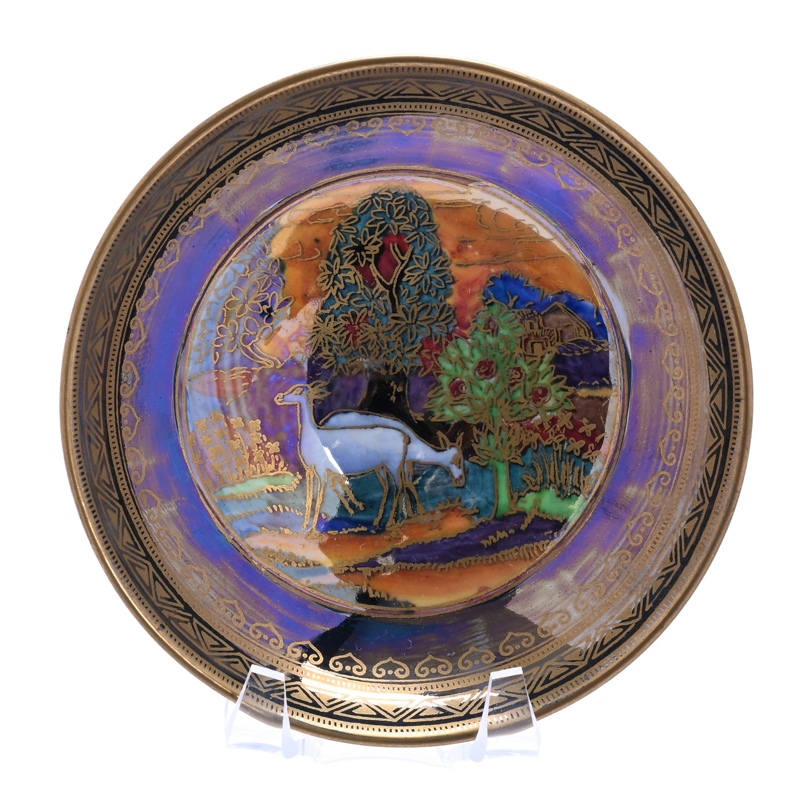Bowl, Wedgwood Fairyland Luster, Flame Nizami Pattern Z5494: Bowl, Wedgwood Fairyland Lustre, Flame, Nizami Pattern Z5494, 3.25 x 3.25 x 1.25 Inches, Excellent Gold Highlights, 0.2 Pounds, Barbara Shulhof Estate. Effective 6/6/26, All LiveAuctioneers Invoices M