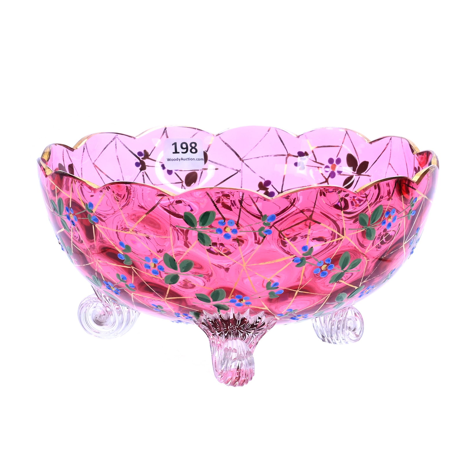 Three Footed Bowl, Art Glass (1 of 2)