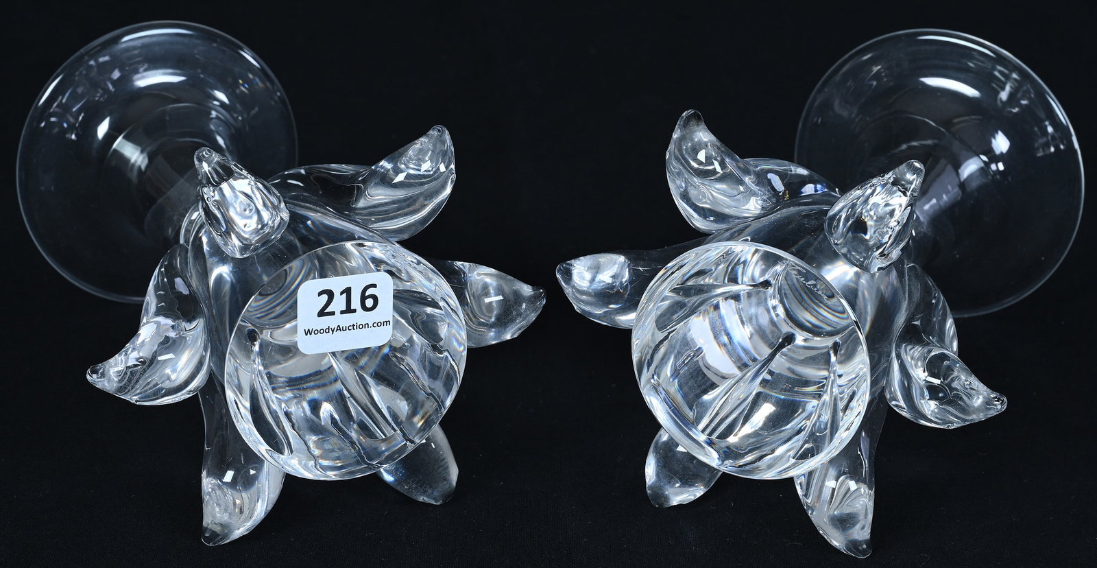 (2) Candlestick Holders, Signed Steuben - 3