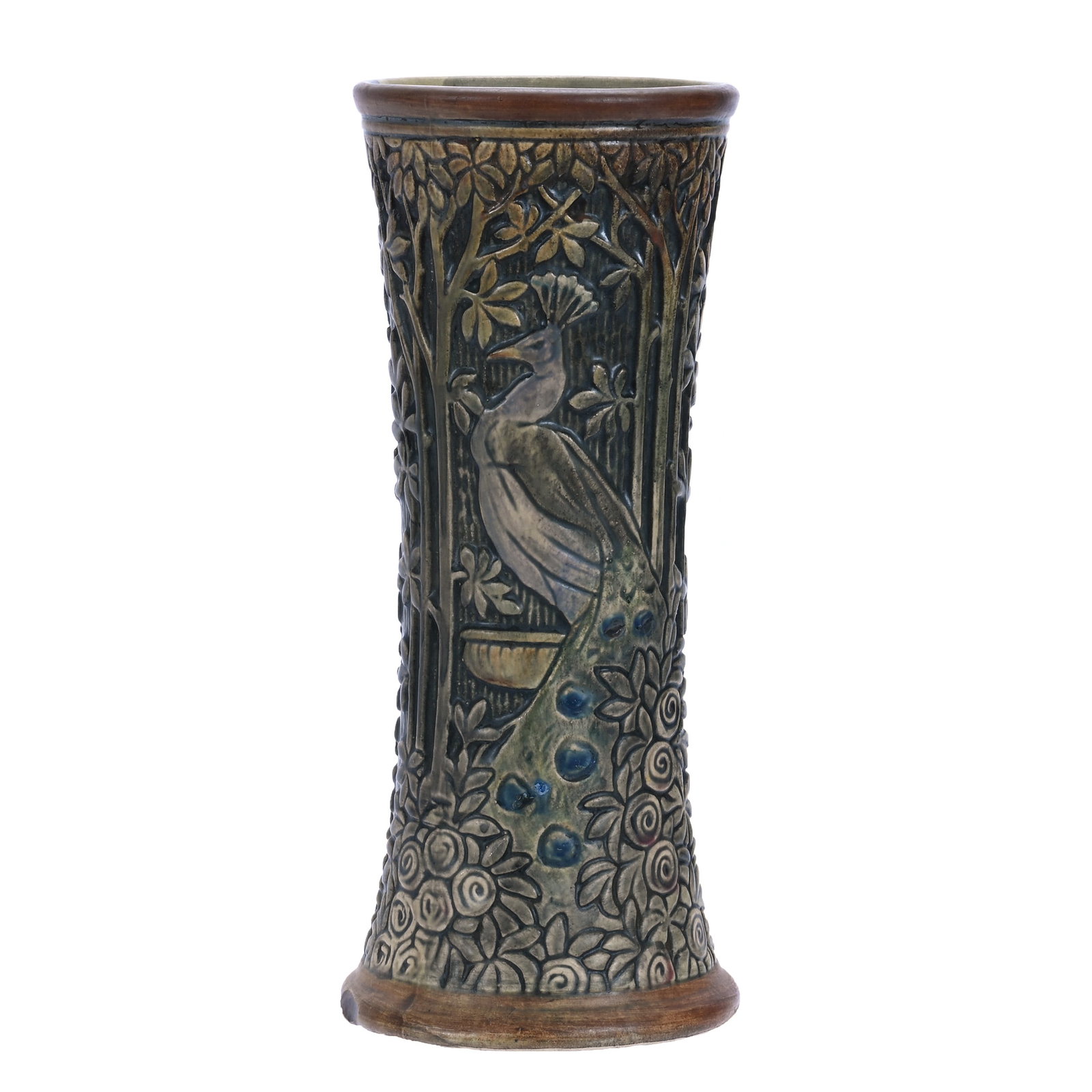 Vase, Weller Art Pottery, Knifewood Pattern (1 of 4)