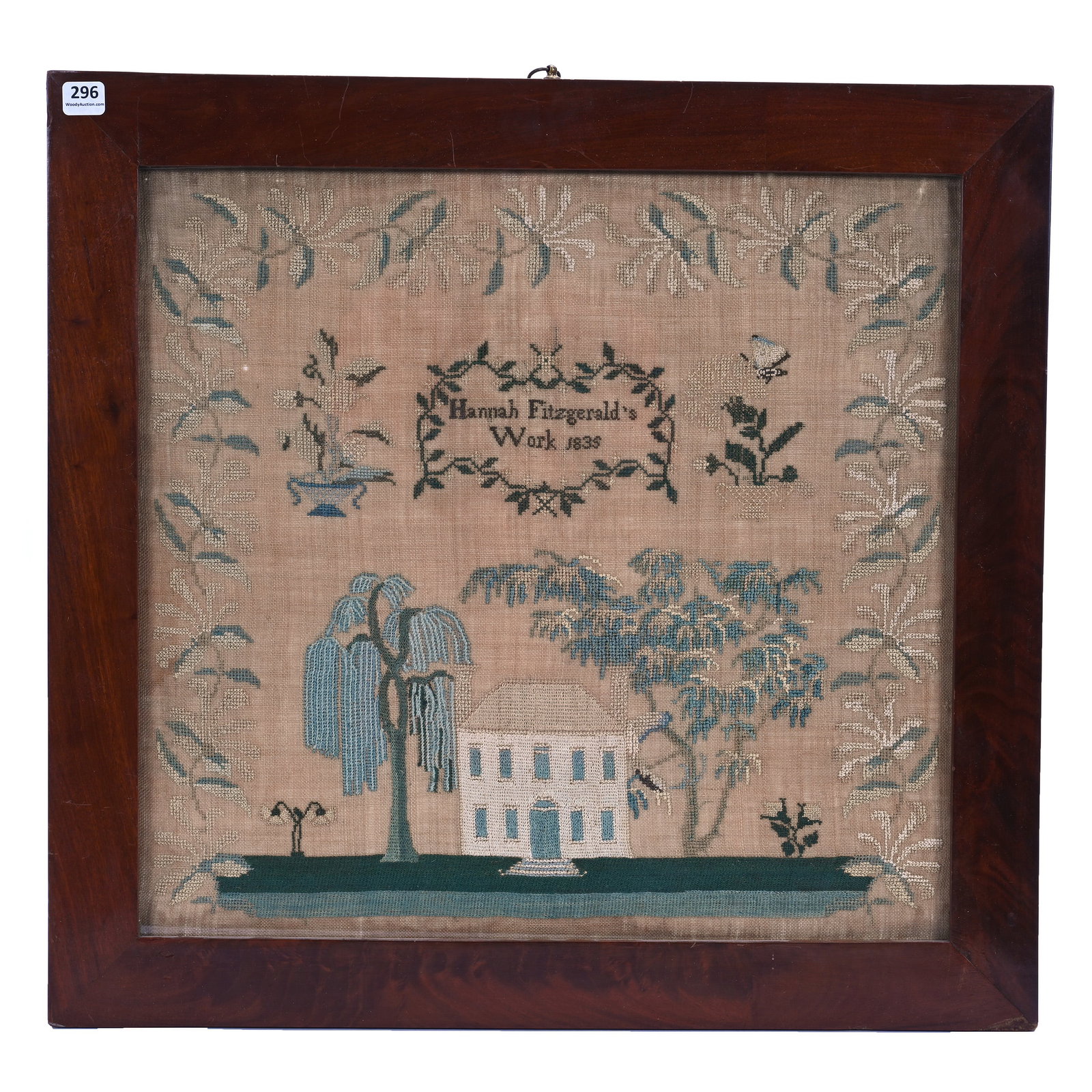 Framed Needlework Sampler (1 of 3)