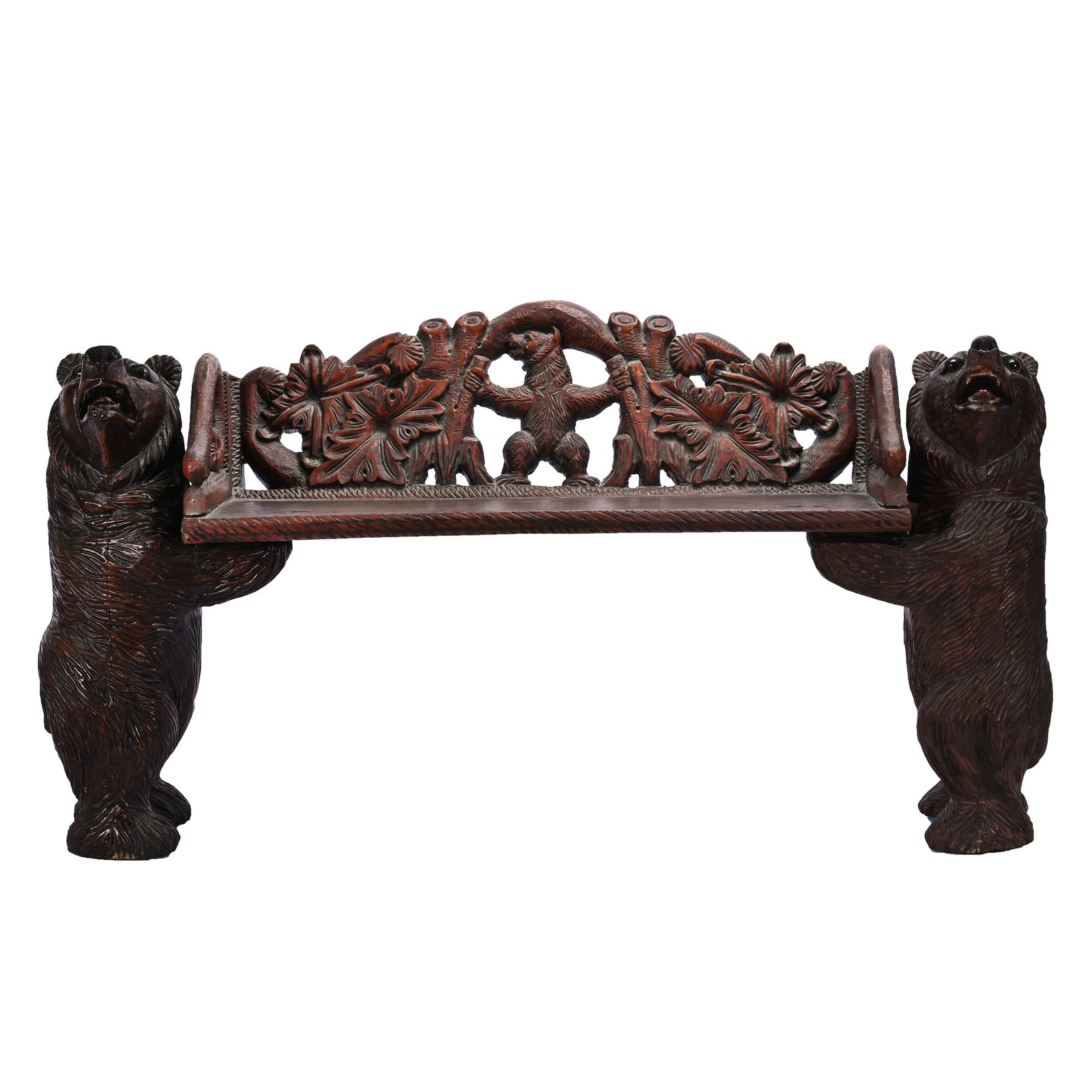 Black Forest Carved Bear Bench, 1880 - 1910 (1 of 5)