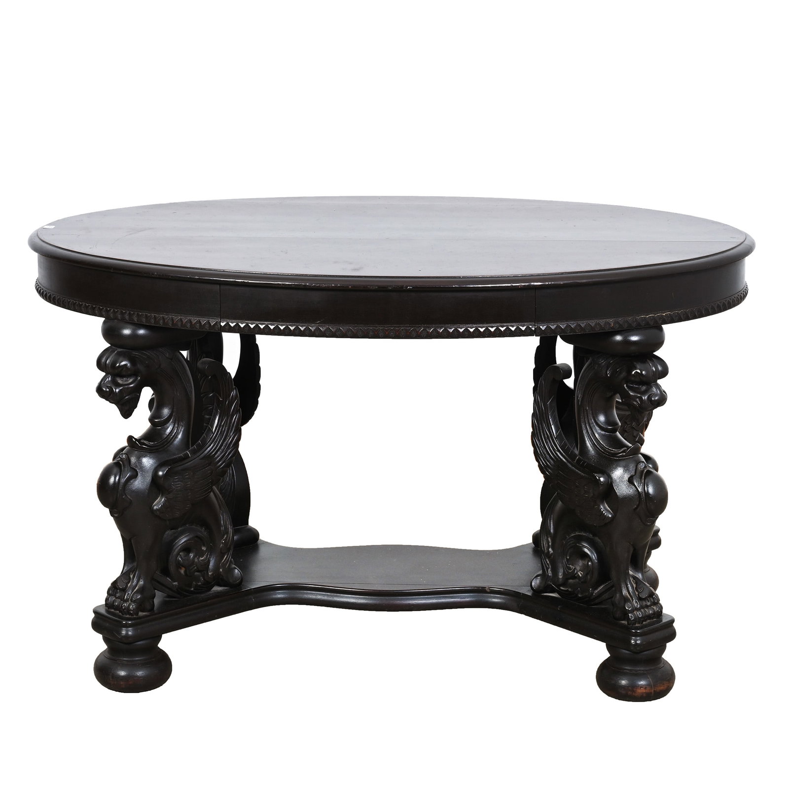 Oval Parlor Table, Solid Carved Mahogany By R.J. Horner (1 of 4)