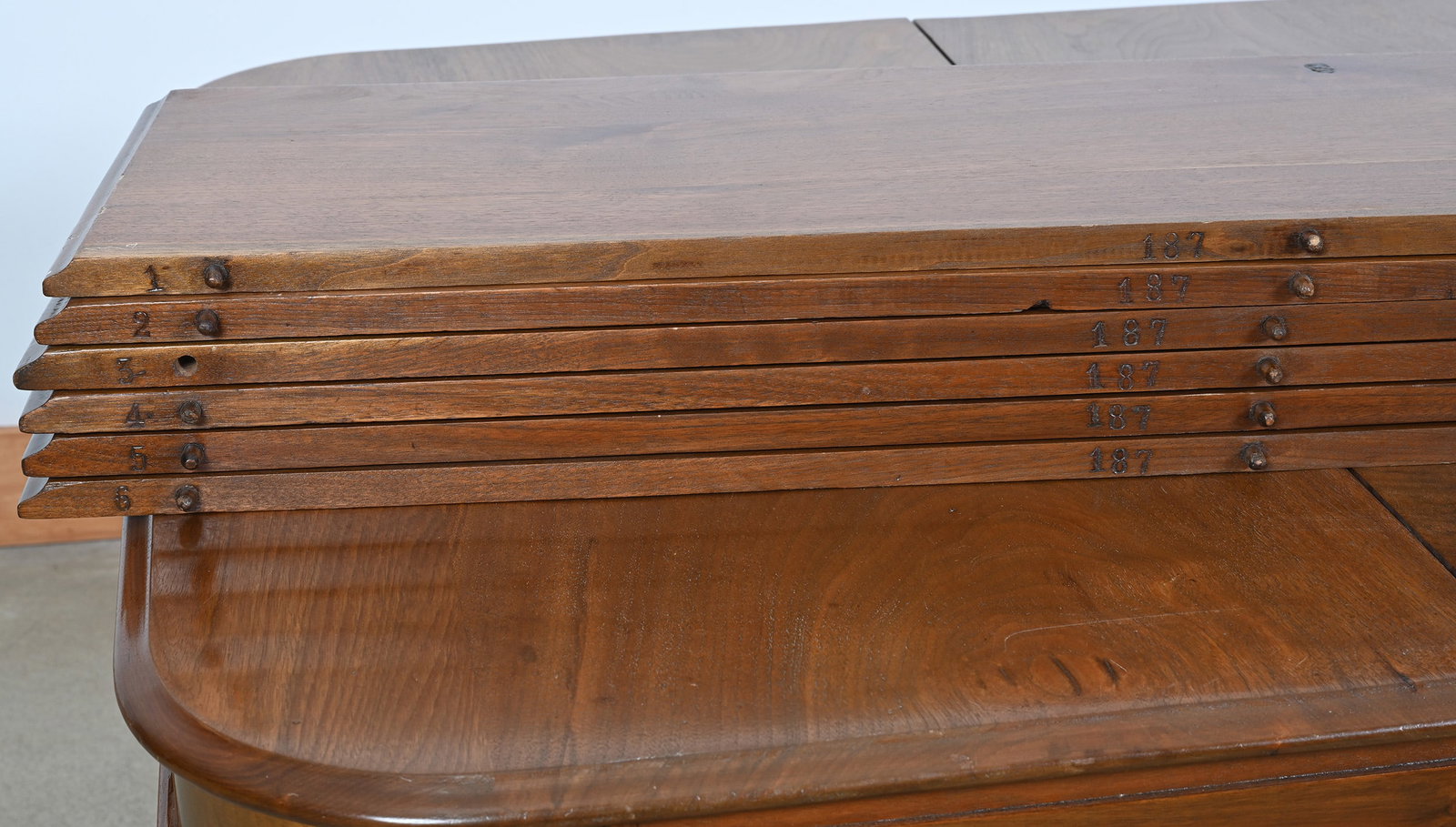 Dining Table, Solid Burled Walnut - 5