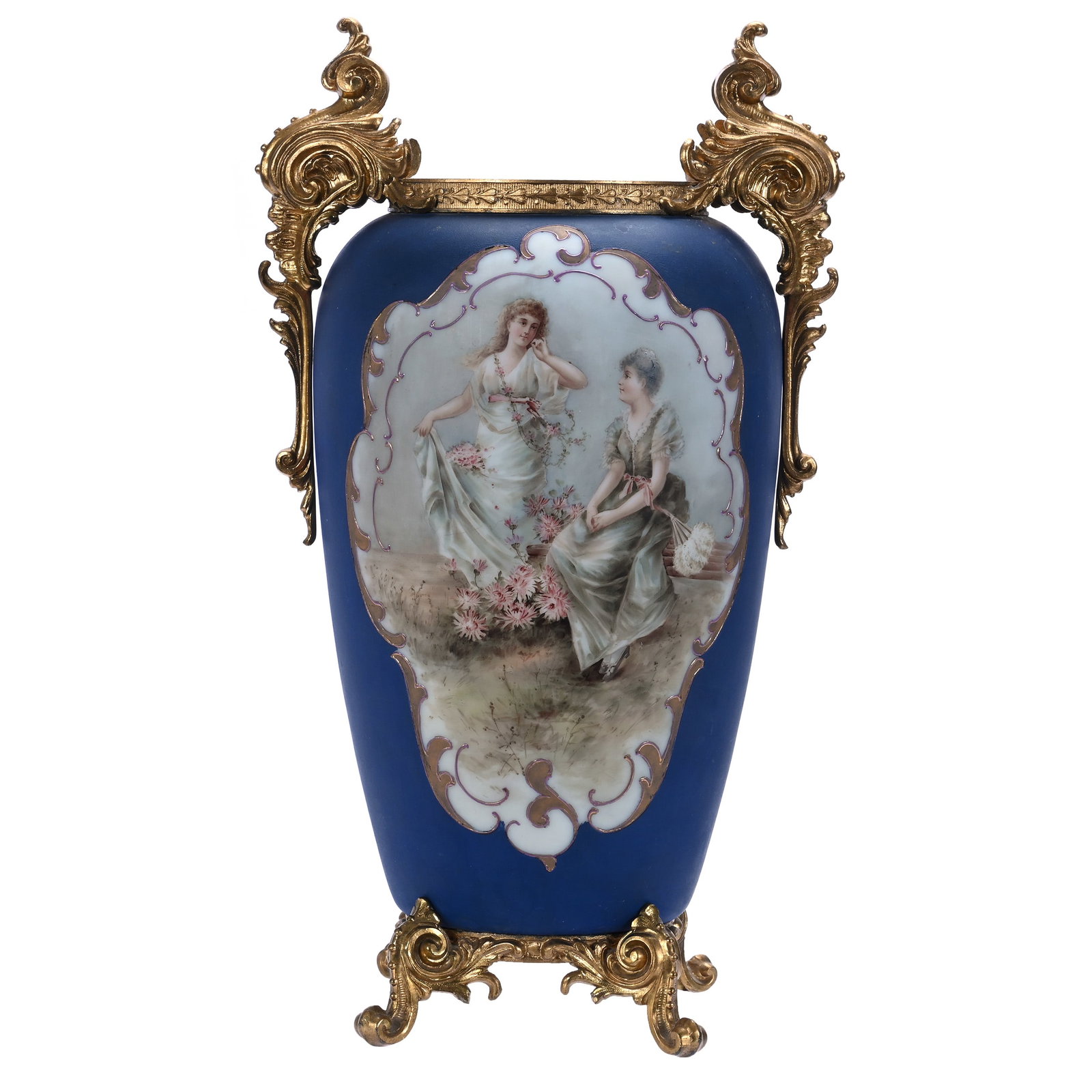 Two-Handled, Footed Vase, Wave Crest Stamp Mark (1 of 3)