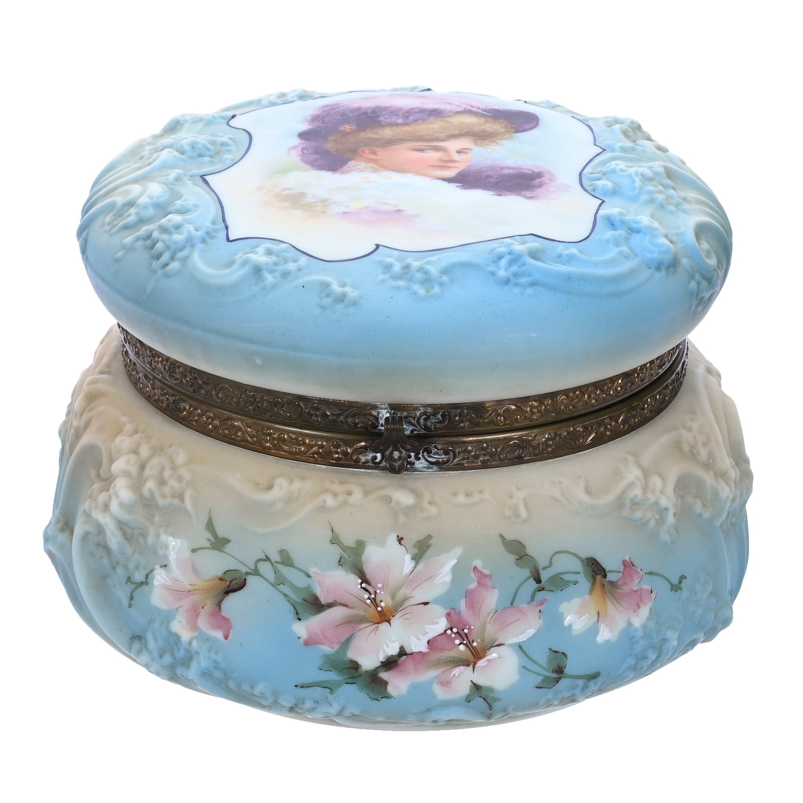 Dresser Box, Marked Nakara, Sea Foam Mold (1 of 5)