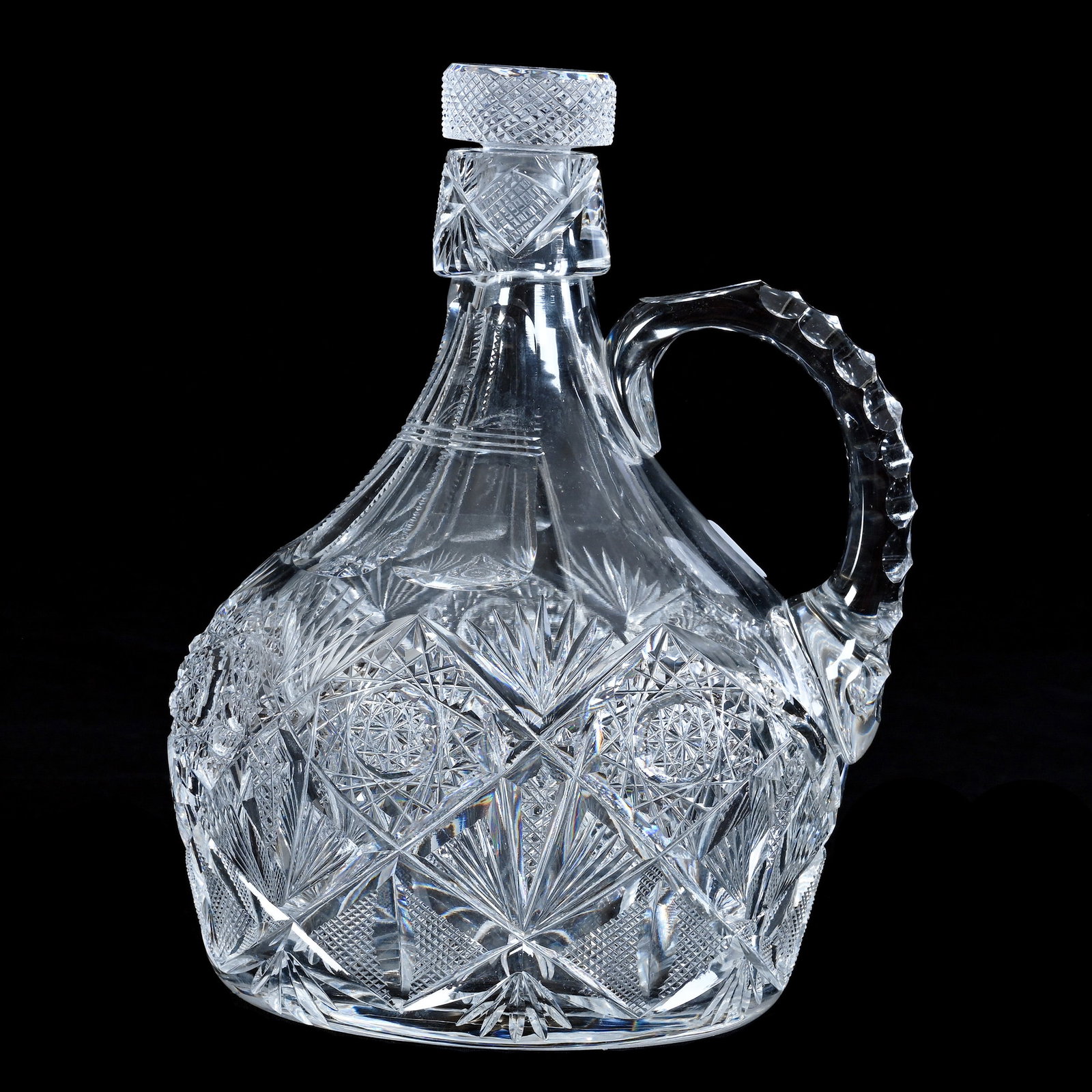 Whiskey Decanter, American Brilliant Cut Glass, Rookwood Pattern By J. Hoare (1 of 3)