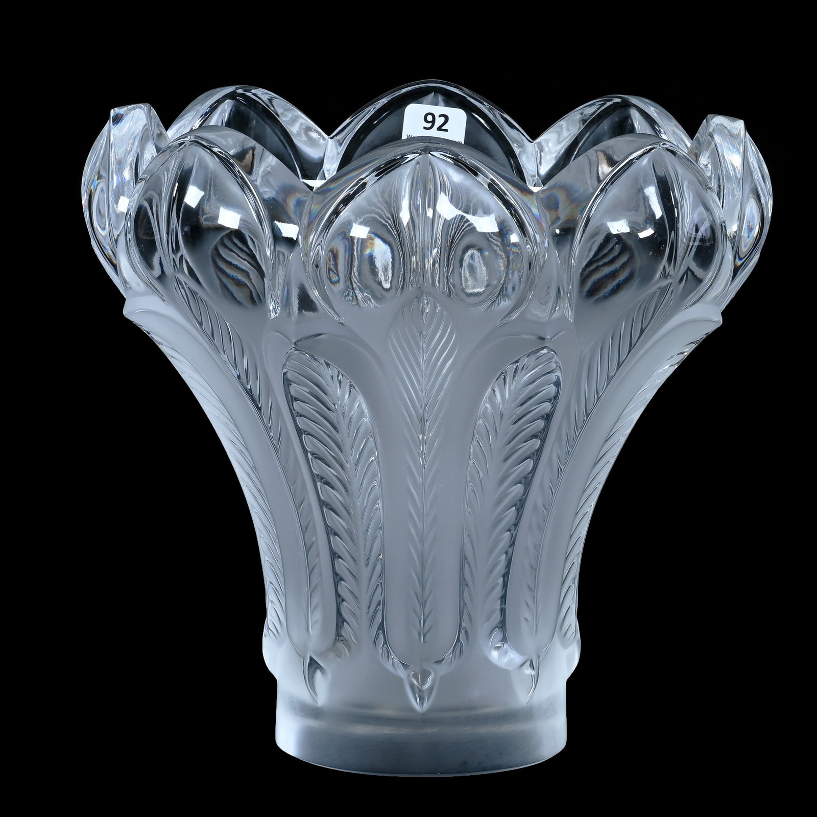 Vase, Signed Lalique France, Esna Pattern (1 of 4)