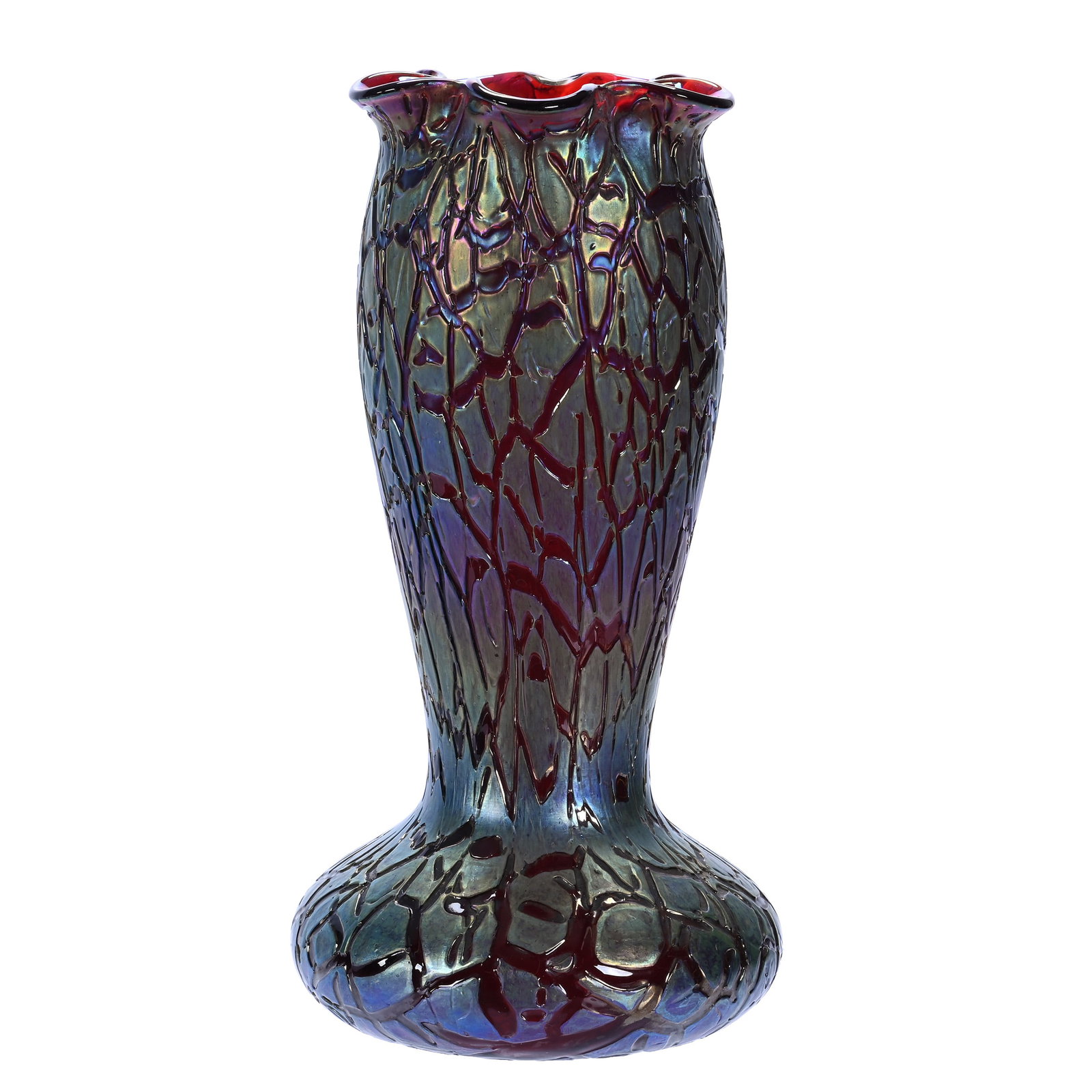 Vase, Unmarked Rindskopf Art Glass (1 of 3)