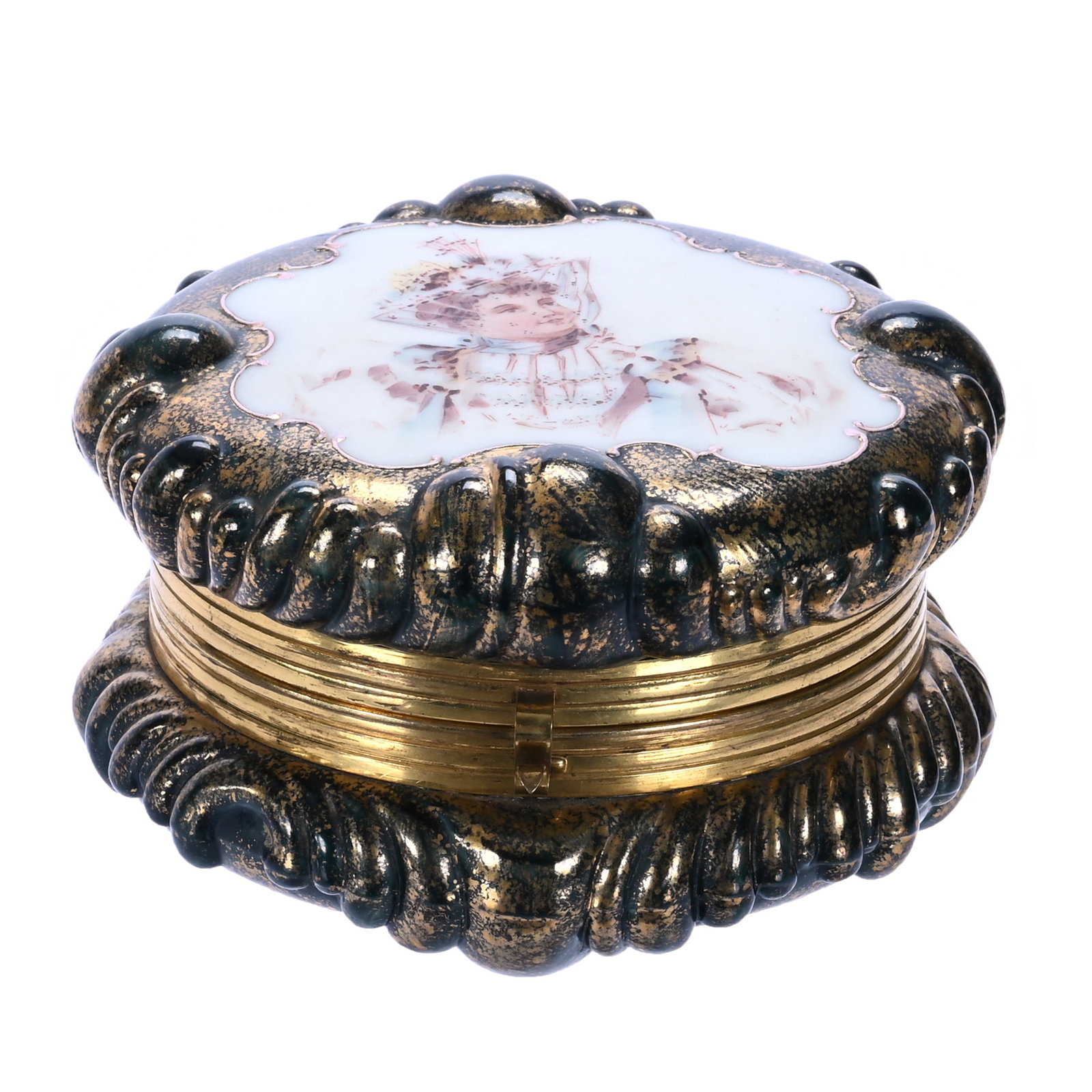 Jewel Box, Unmarked Wave Crest, Puff Mold (1 of 5)