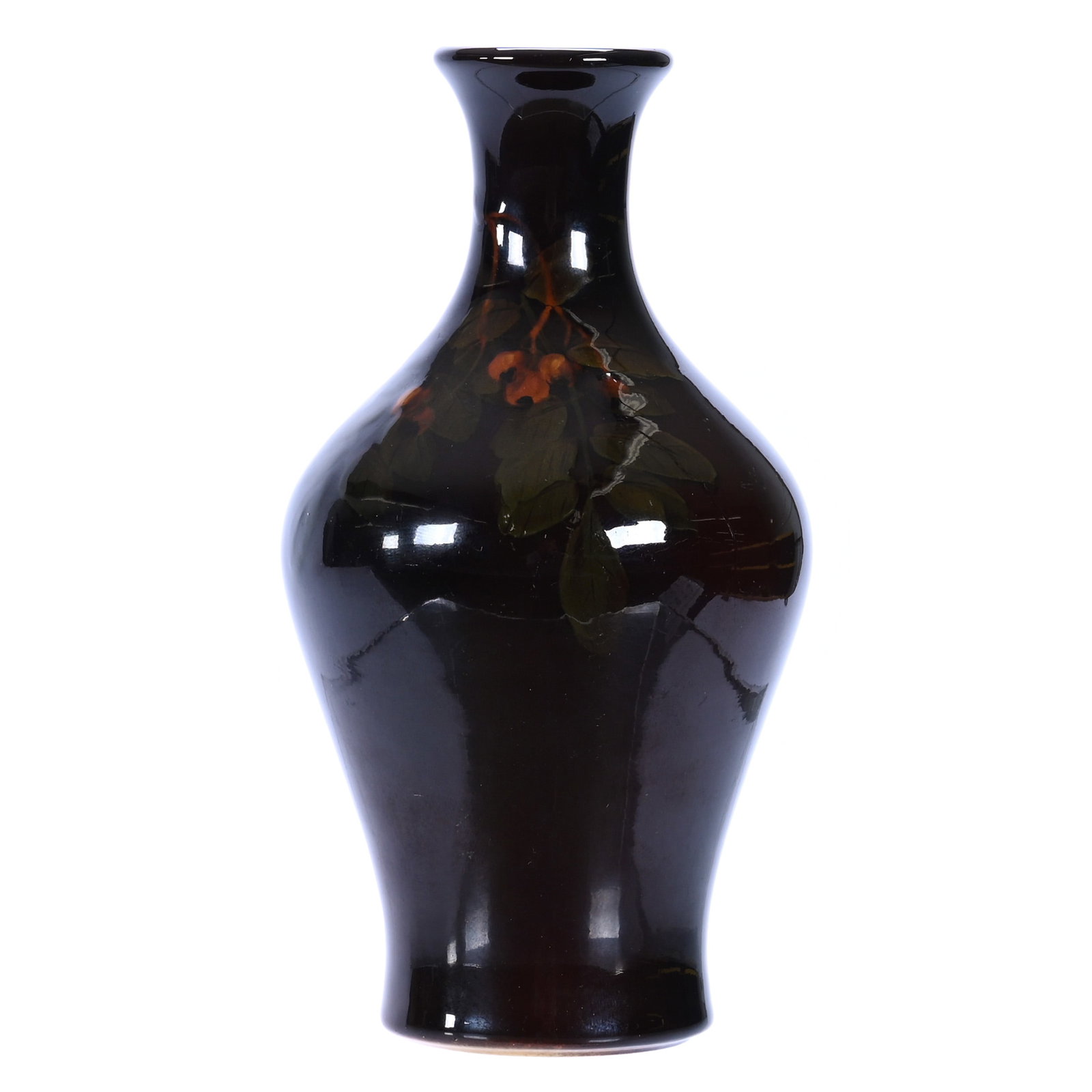 Vase, Marked Rookwood Art Pottery, Standard Glaze, Branch Decor, Dated 1900 (1 of 3)