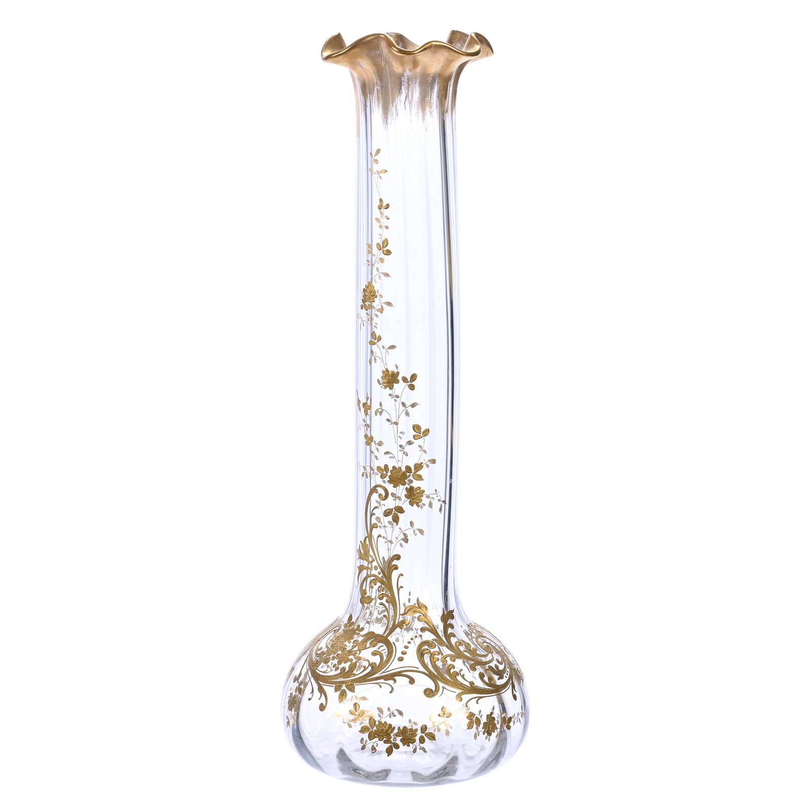 Vase, Unmarked Mont Joye Style Art Glass (1 of 3)