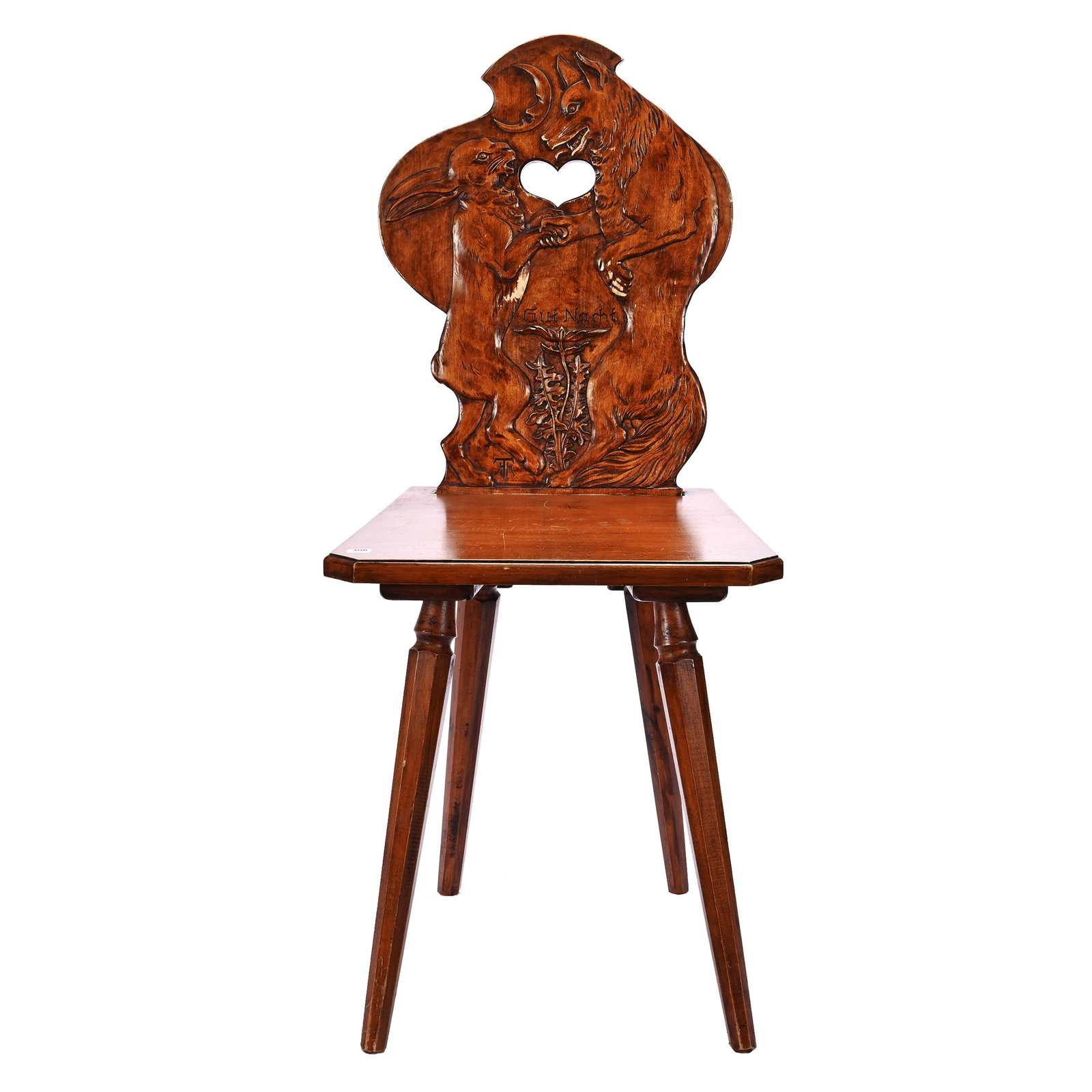 Backstool, German Black Forest By Renowned Artist Hans Thoma (1 of 5)