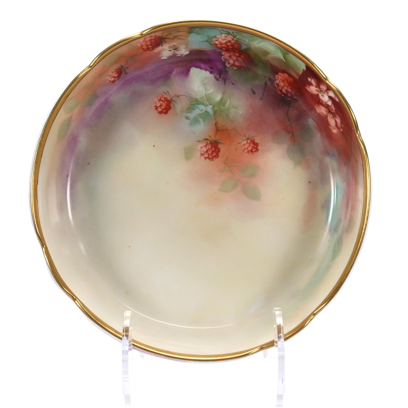 Bowl, Pickard Mark 2 (1898-1903), Raspberry Pattern (1 of 4)