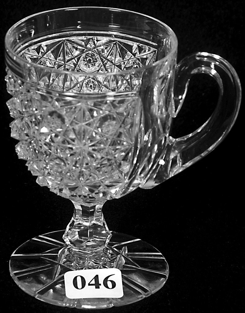 4" AMERICAN BRILLIANT CUT GLASS PEDESTAL PUNCH CUP