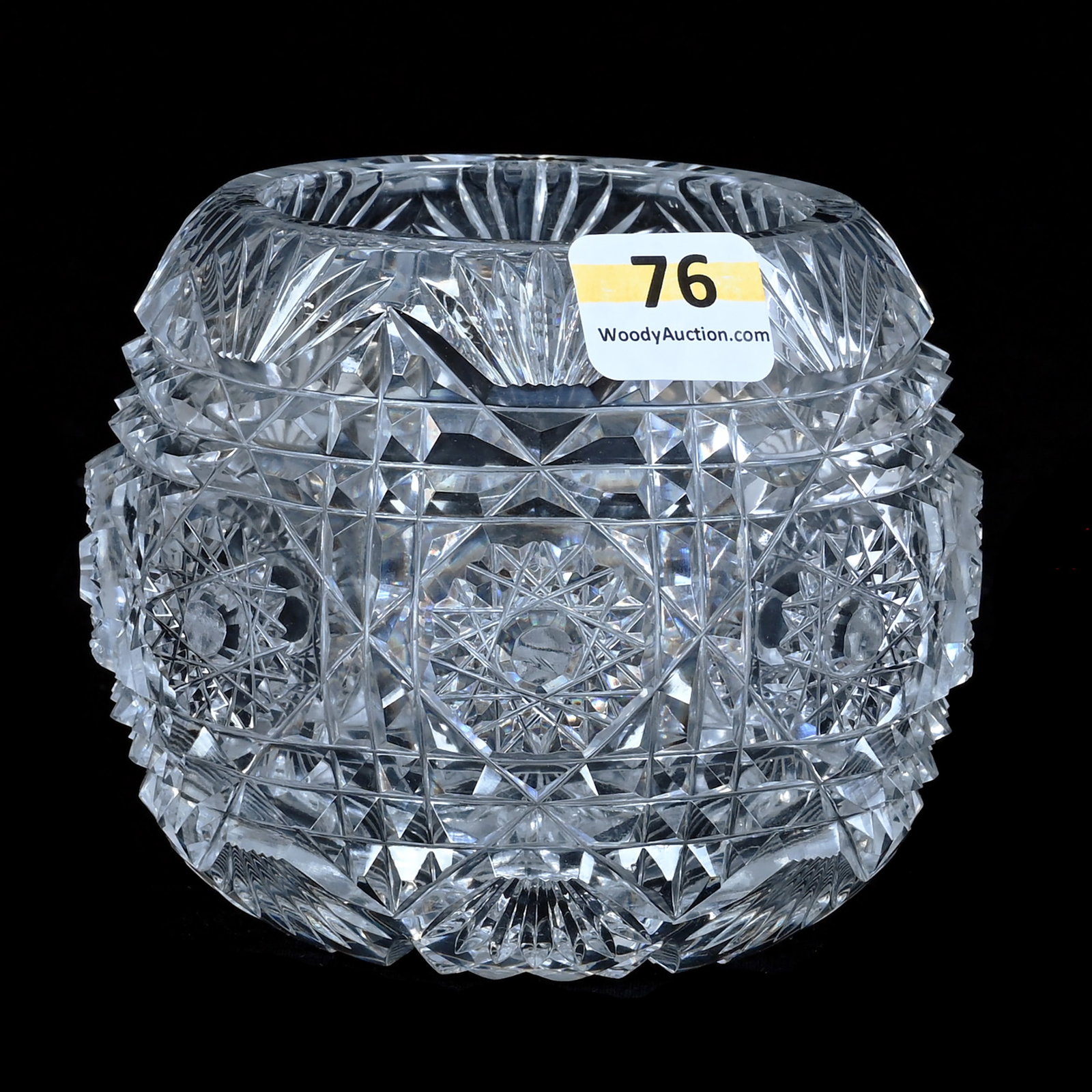 Rose Bowl, American Brilliant Cut Glass, Pattern Resembles Jewel By Phoenix Cut Glass (1 of 3)