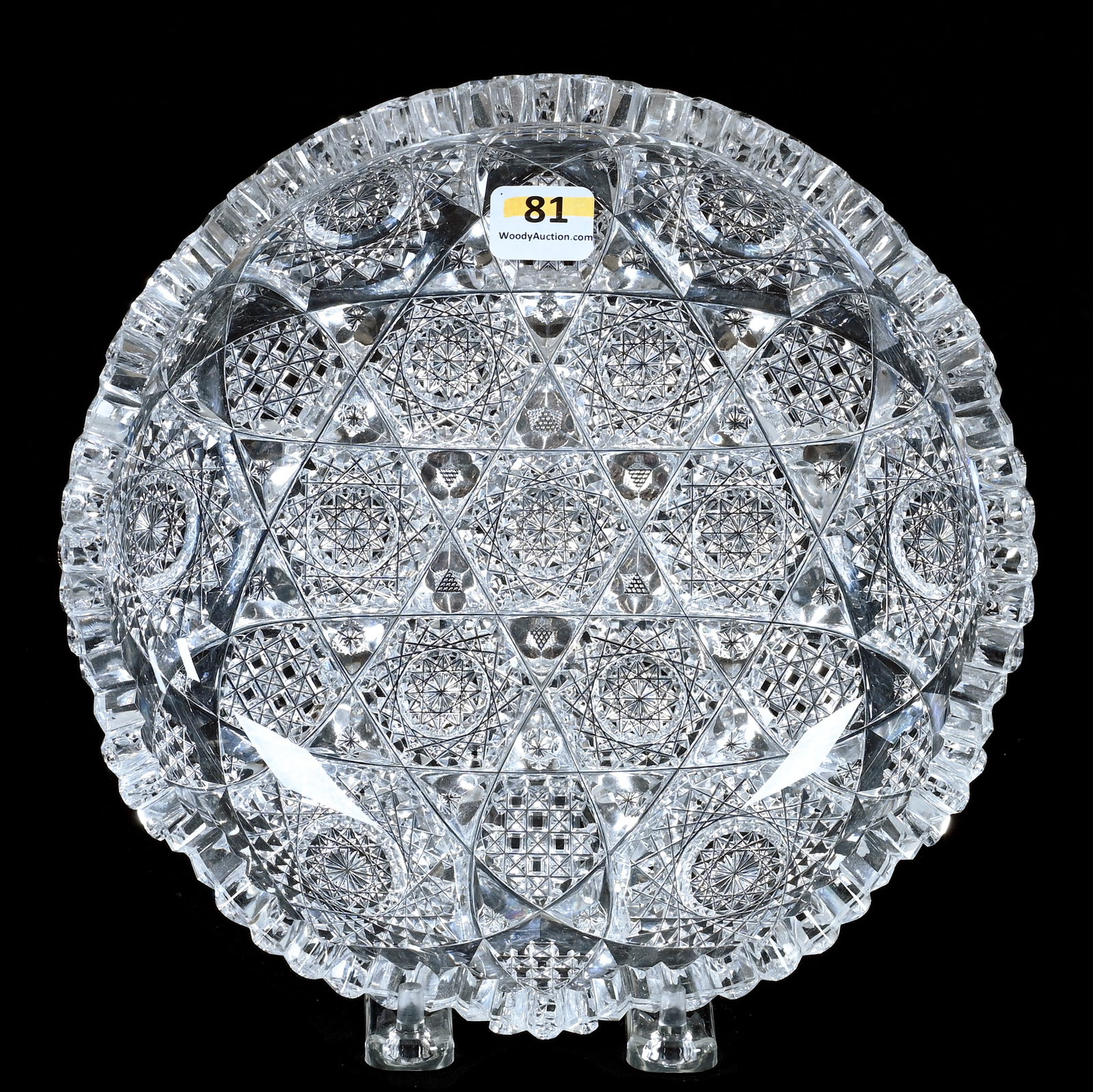 Bowl, American Brilliant Cut Glass, Cluster Pattern By Egginton (1 of 3)