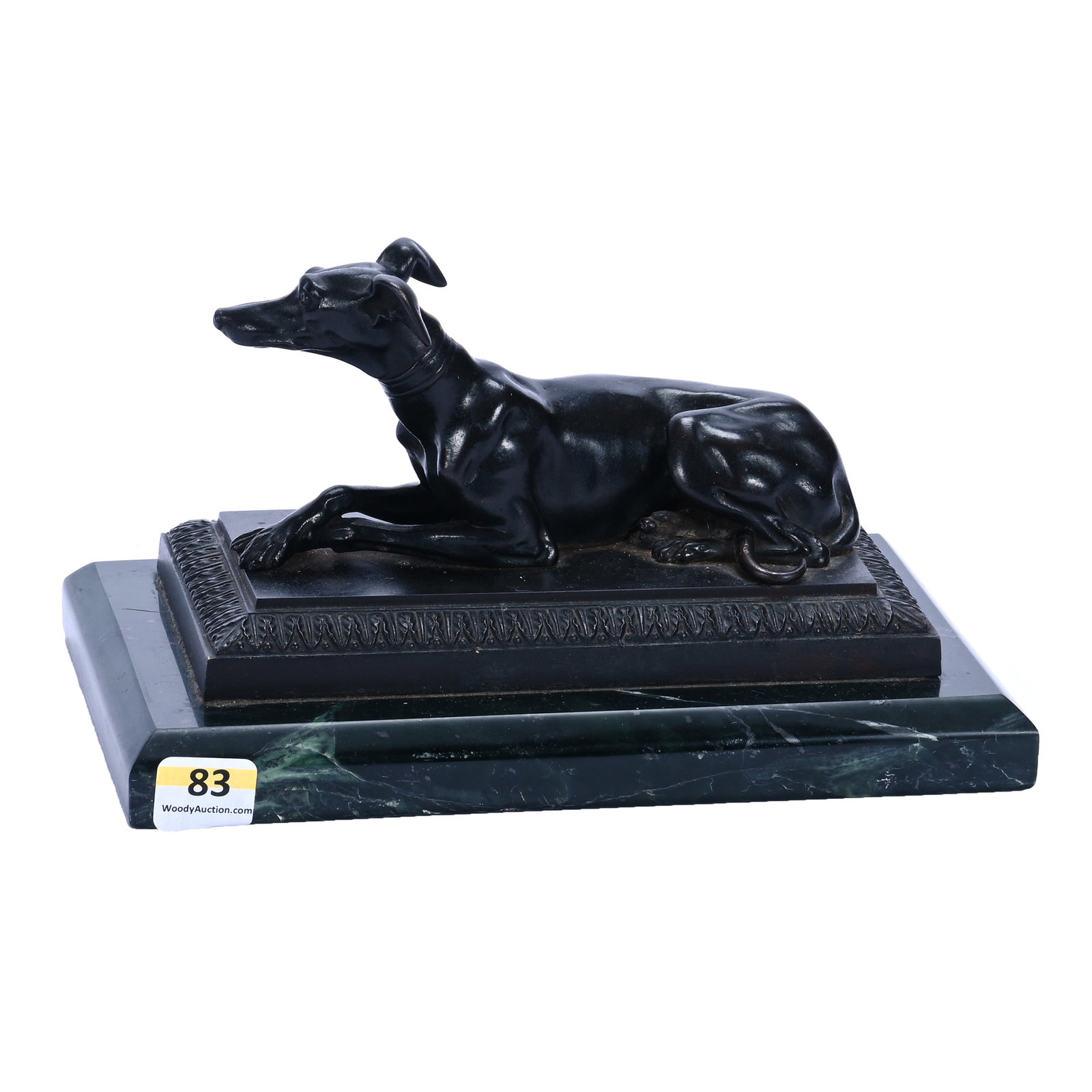 Bronze Figurine On Green Marble Base (1 of 3)