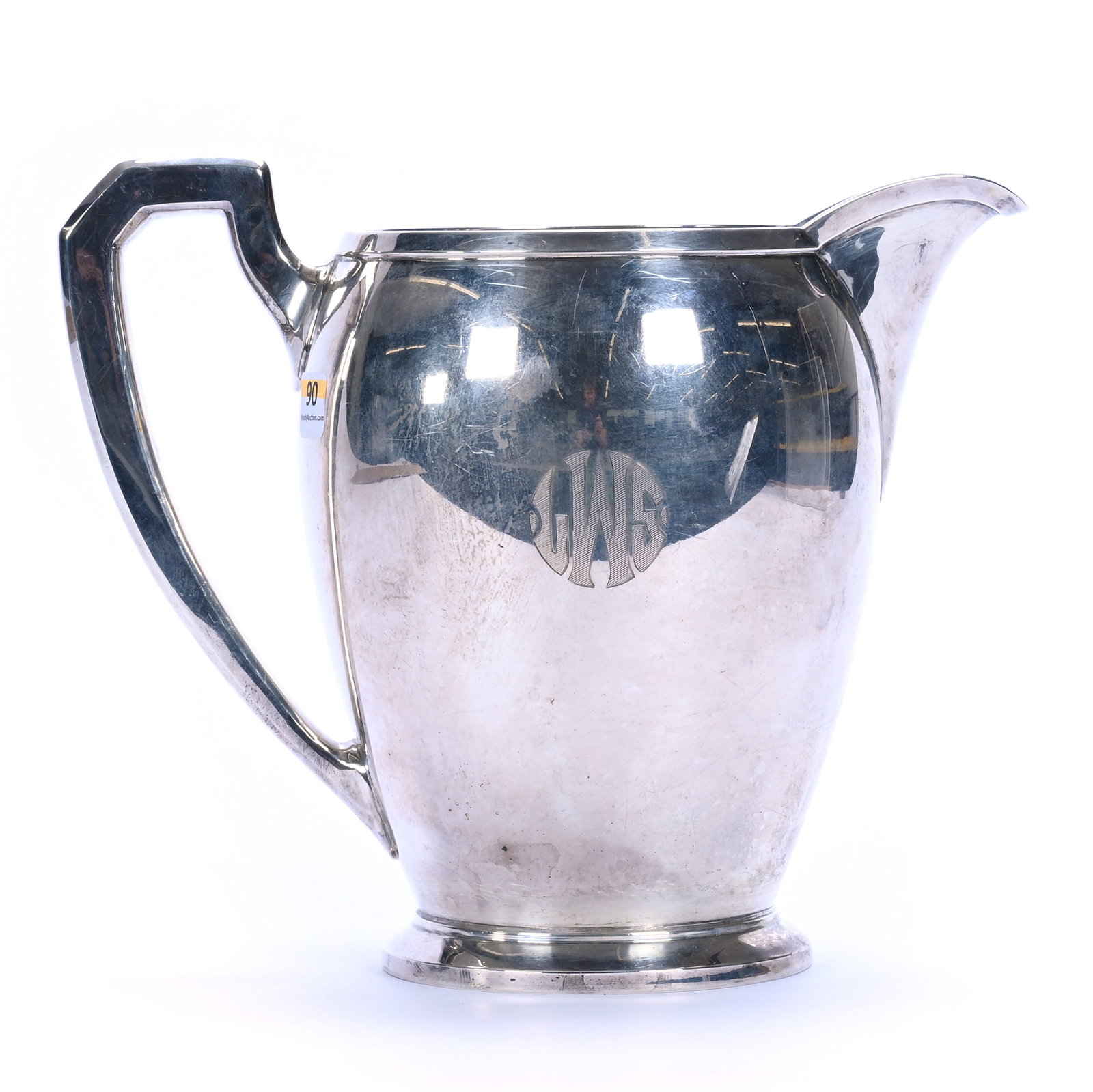 Pitcher, Solid Sterling Silver, Marked Towle Silversmiths: Pitcher, Solid Sterling Silver, Marked Towle Silversmiths, 8.75 x 10.5 x 6 Inches, Model # 6720, 11 Half Pints, 800 Grams, Grady and Annette Hite Collection, North Carolina. Effective 6/6/26, All
