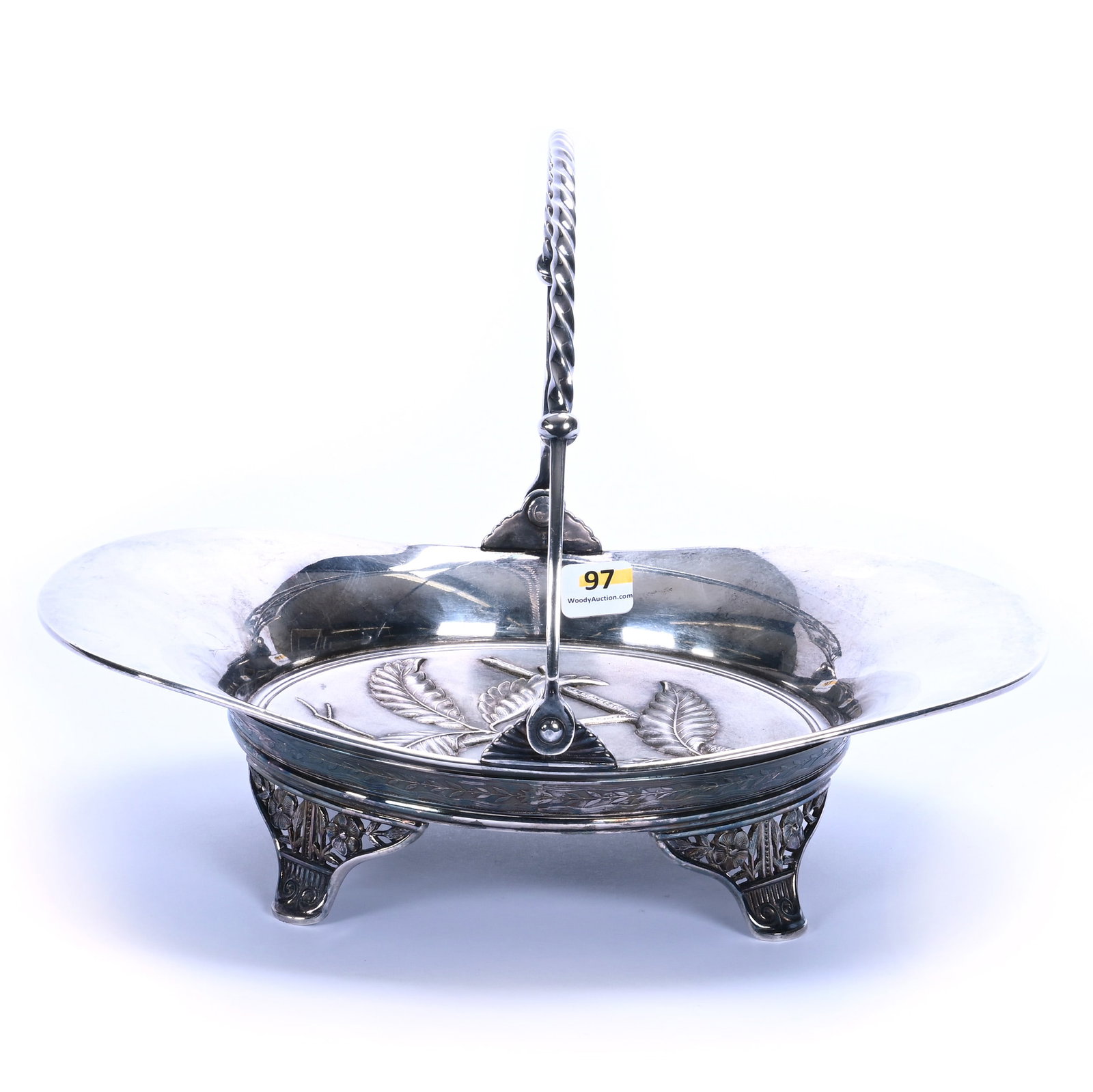 Basket, Marked Pairpoint Silverplate Model #1225 (1 of 4)