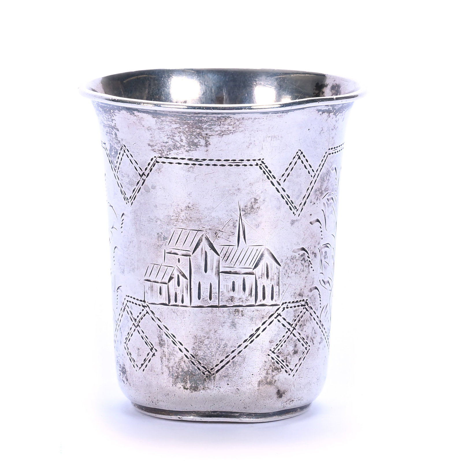 Russian Silver Thimble Shaped Shot Glass (1 of 3)