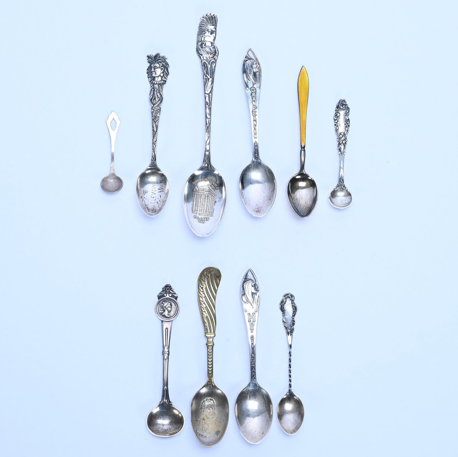 (11) Sterling Silver Teaspoons And Salt Spoons (1 of 5)