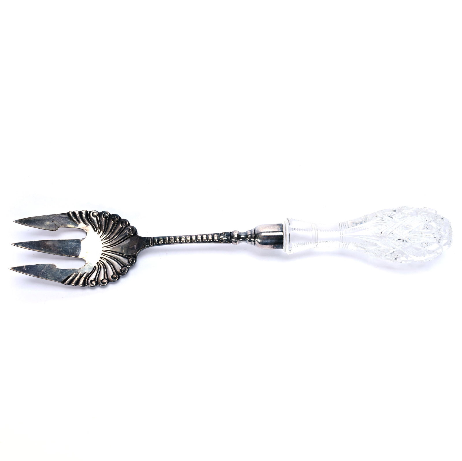 Salad Fork, American Brilliant Cut Glass (1 of 4)