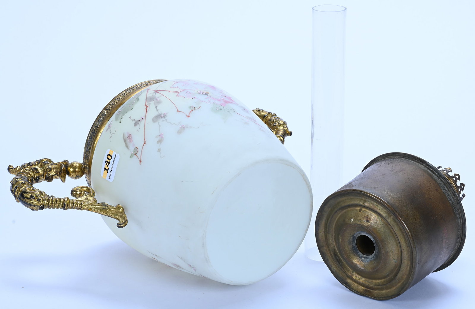 Two Handled Lamp Base, Unmarked Wave Crest - 3