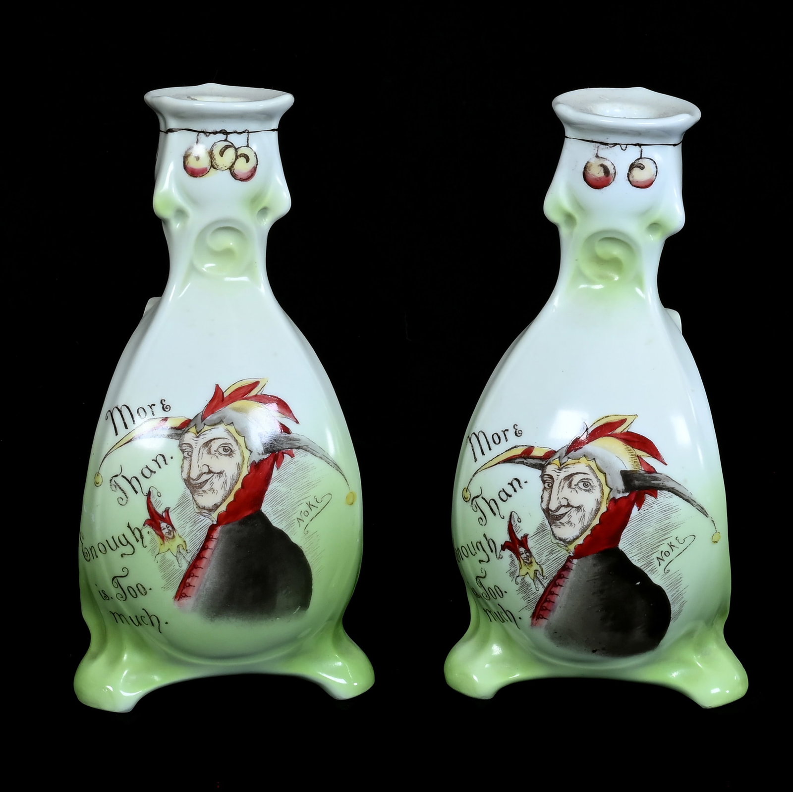 Pair Chambersticks, Unmarked Royal Bayreuth (1 of 3)