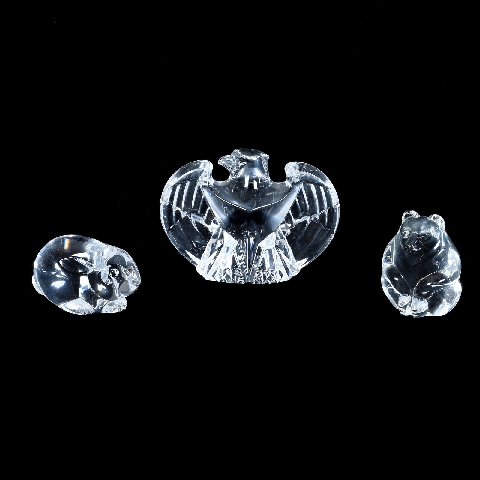 (3) Crystal Figurines, Signed Steuben (1 of 6)