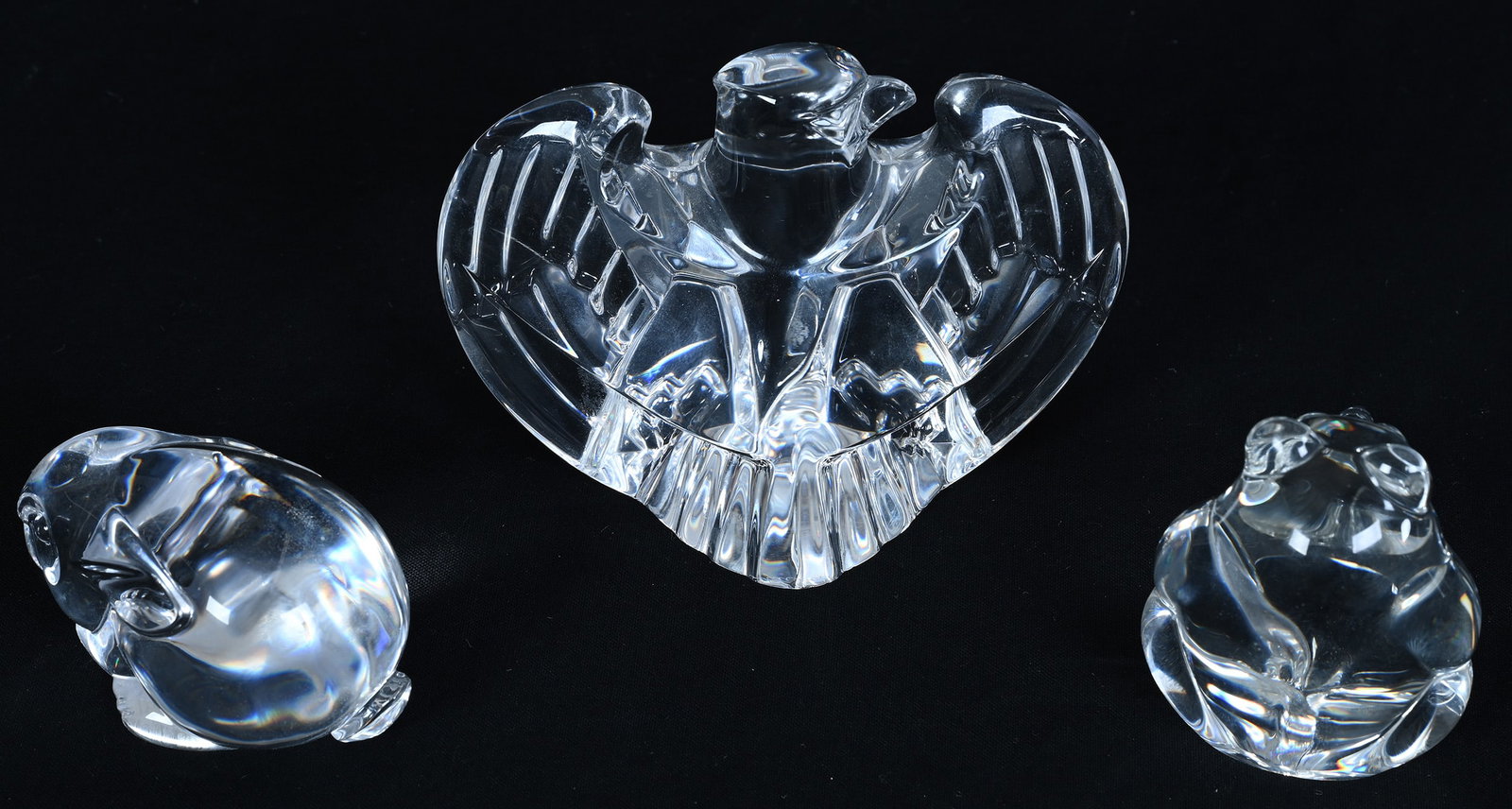 (3) Crystal Figurines, Signed Steuben - 2