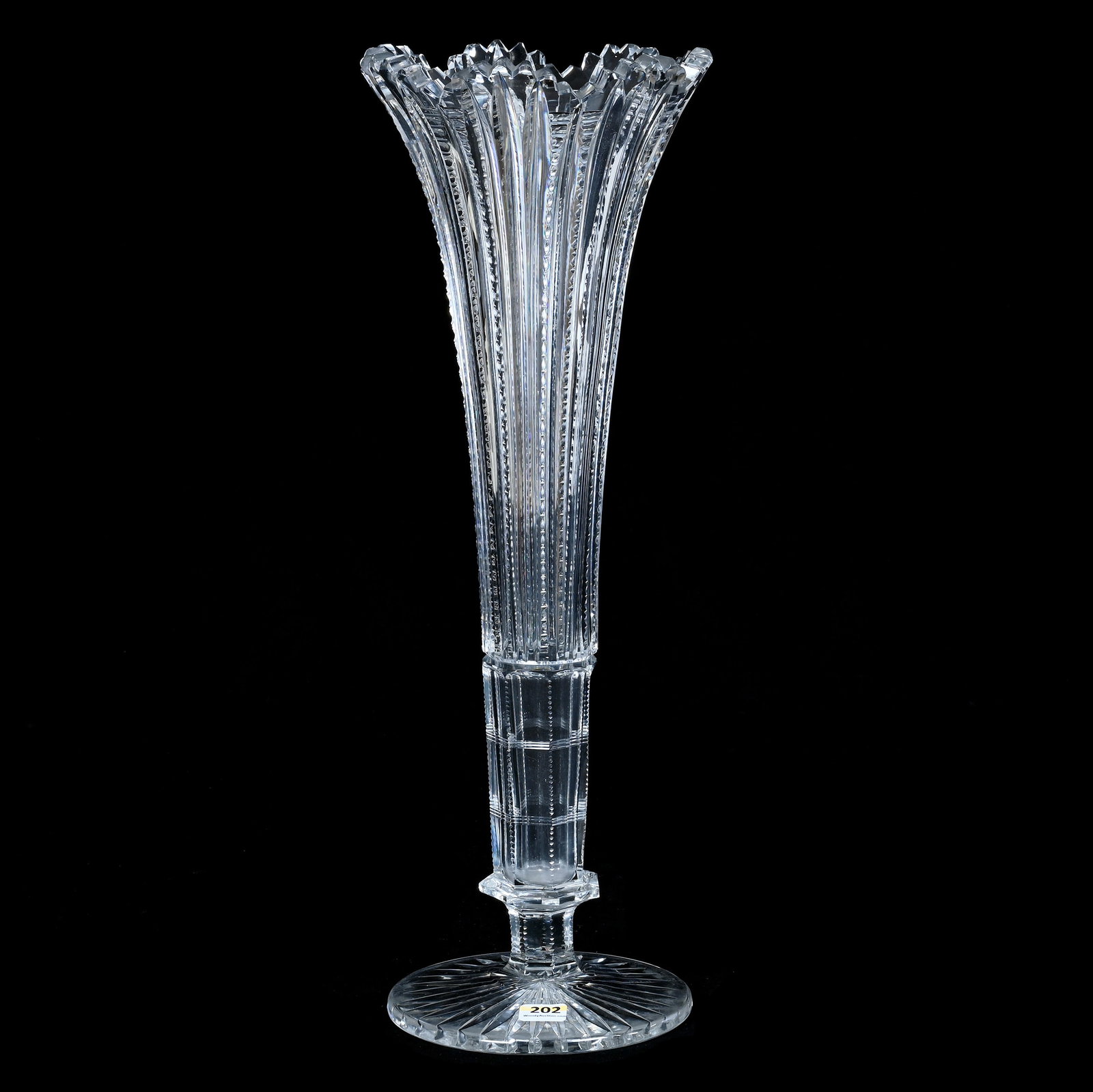 Trumpet Vase, American Brilliant Cut Glass (1 of 4)