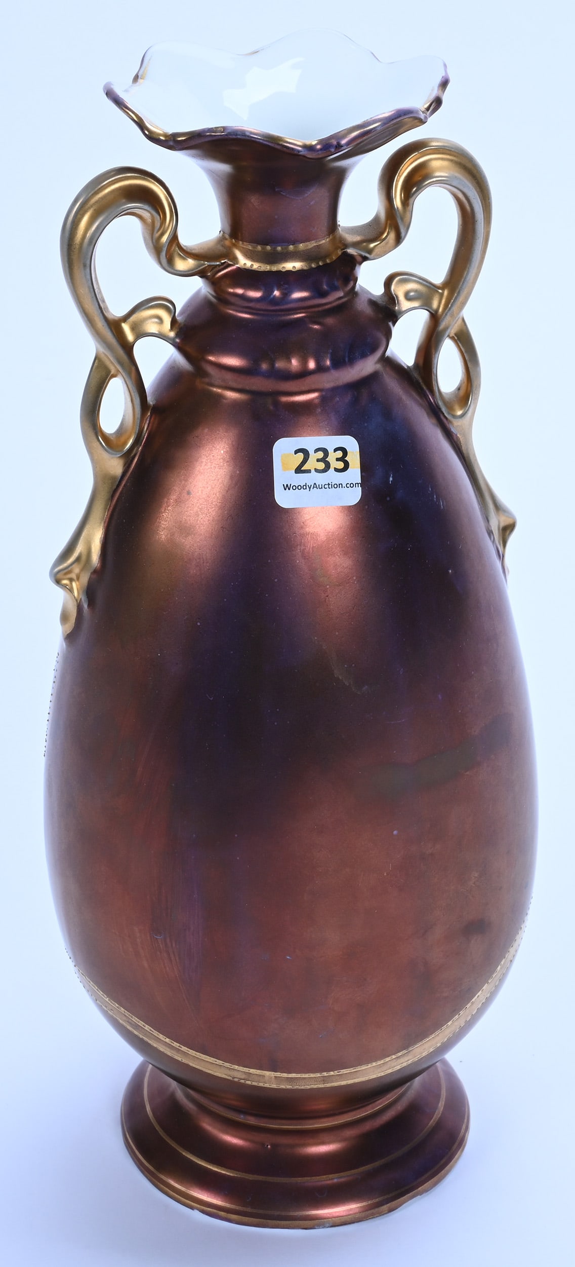 Two Handled Vase, Marked Prov Saxe - 2