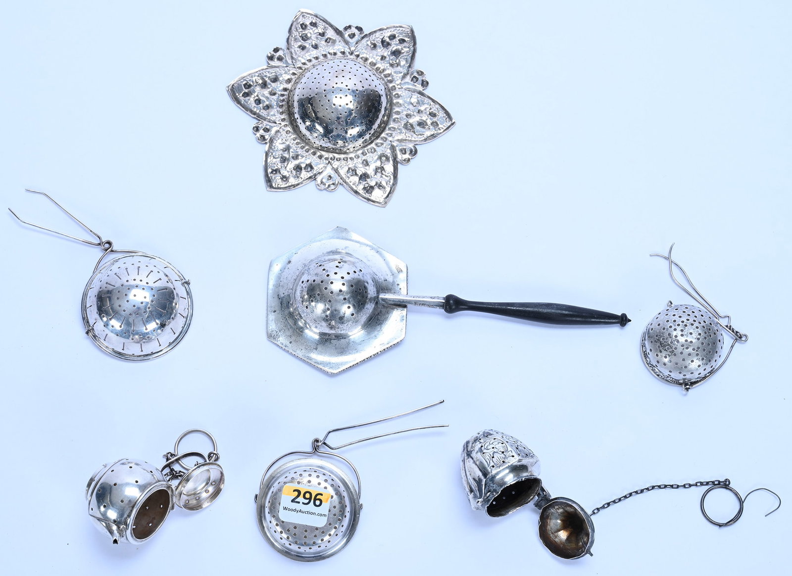(7) Sterling Silver Tea Strainers - 2