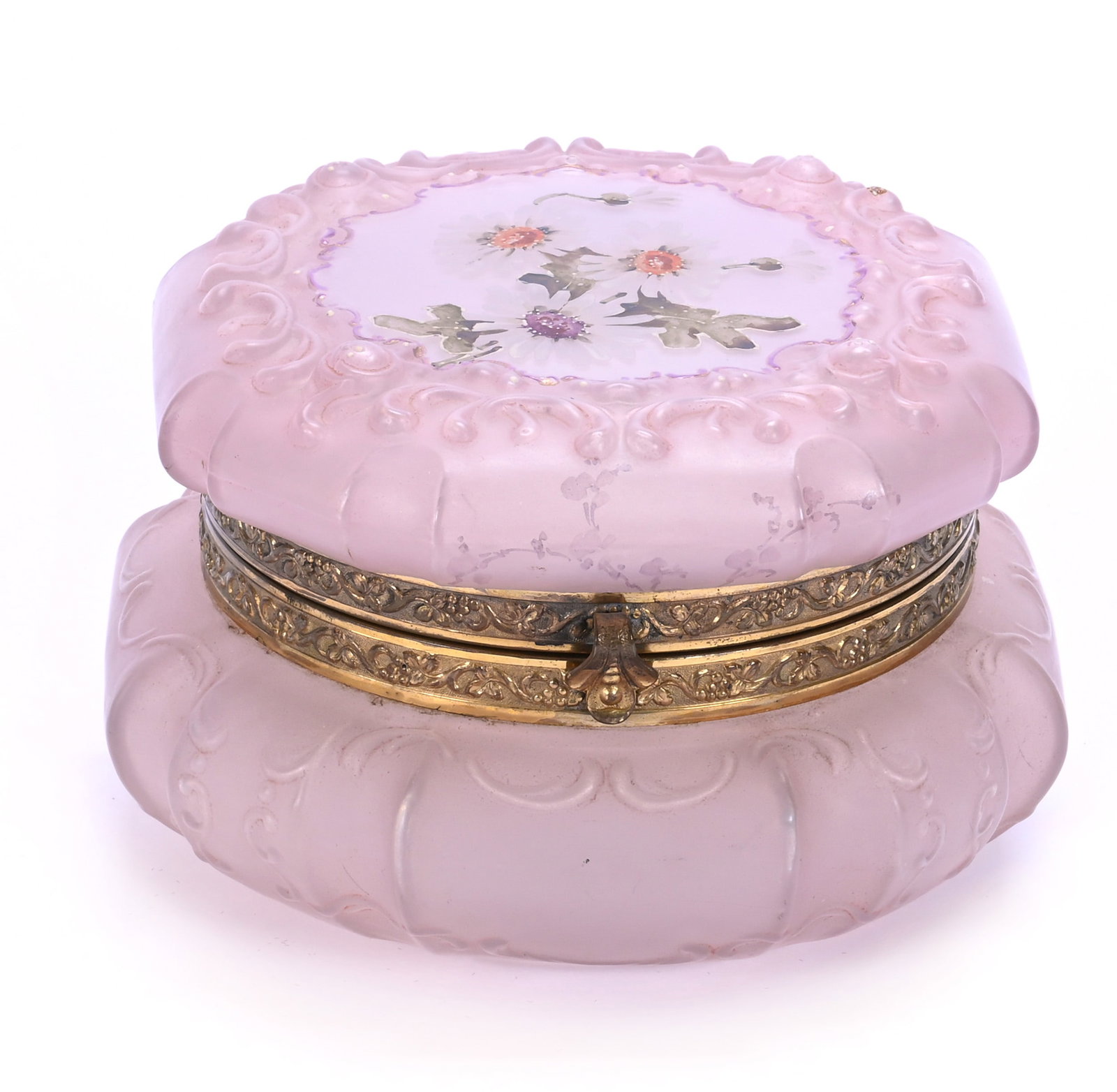 Dresser Box, Unmarked Wave Crest, Embossed Floral And Scroll Mold (1 of 3)
