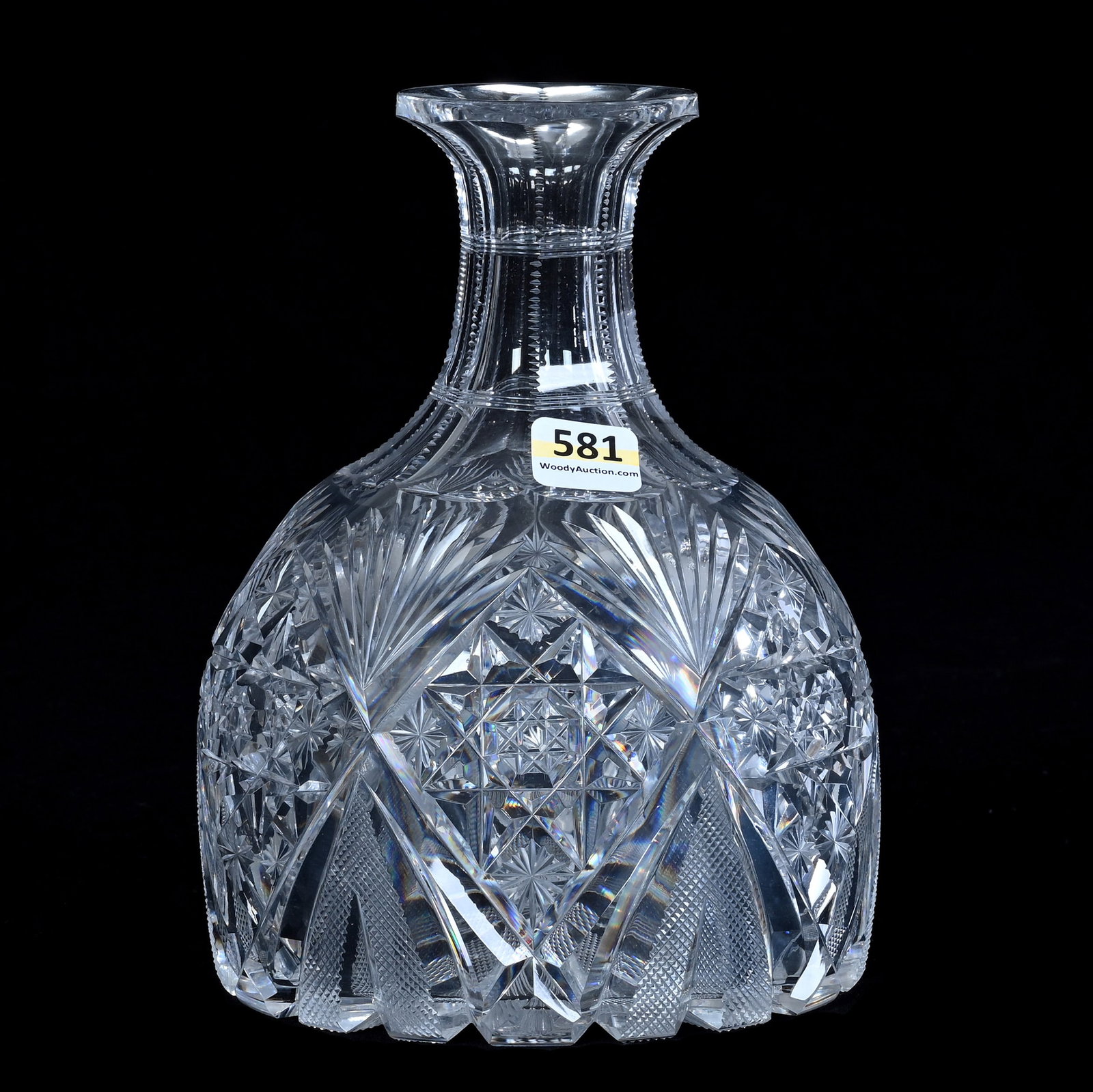 Water Carafe, American Brilliant Cut Glass, Venetian Pattern By Hawkes (1 of 2)