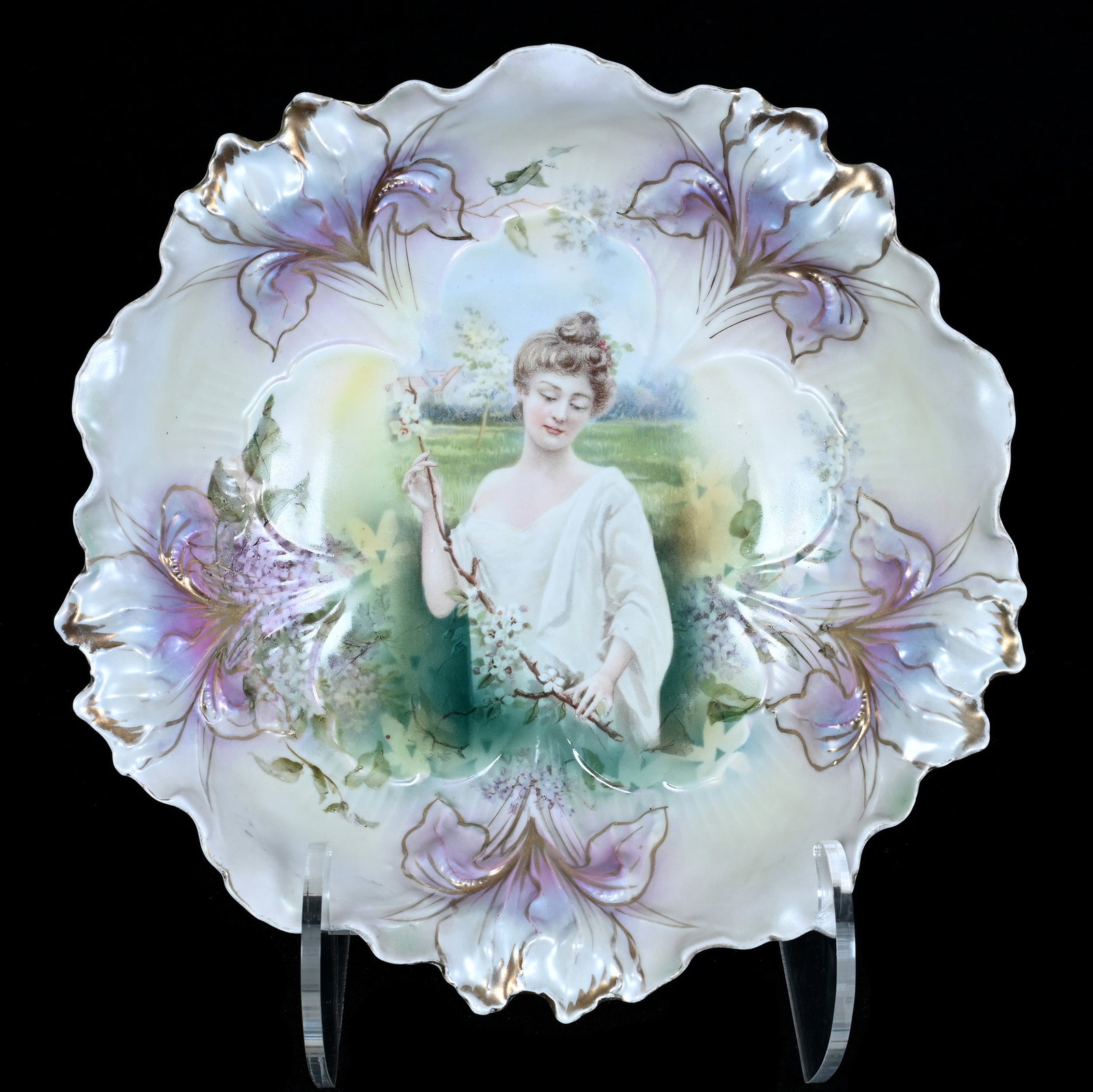 Bowl, Marked R.S. Prussia, Iris Mold (1 of 2)