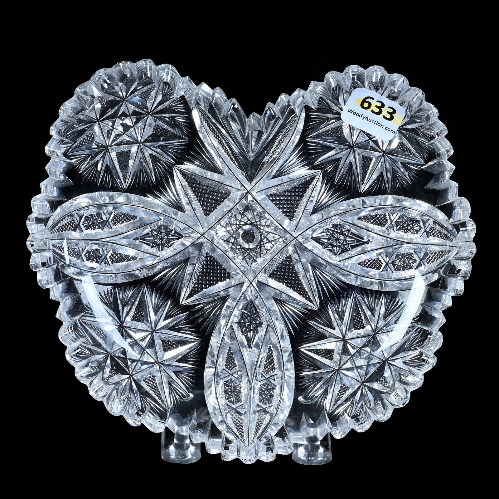 Heart Shaped Plate, American Brilliant Cut Glass (1 of 6)