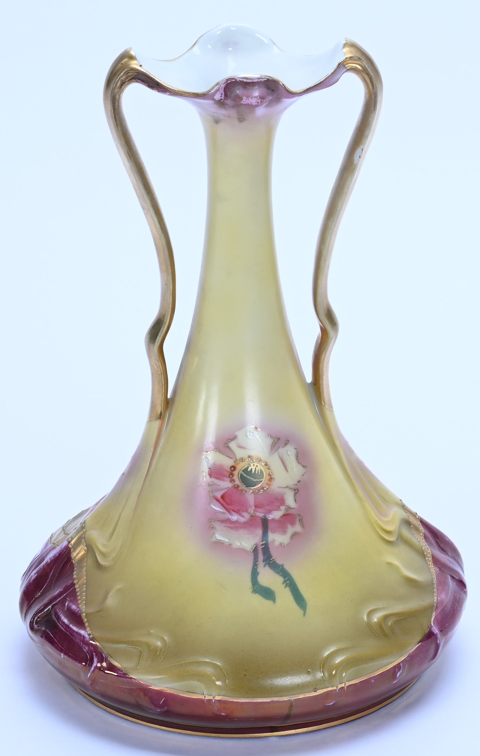 Two Handled Vase Marked Prov Saxe - 2