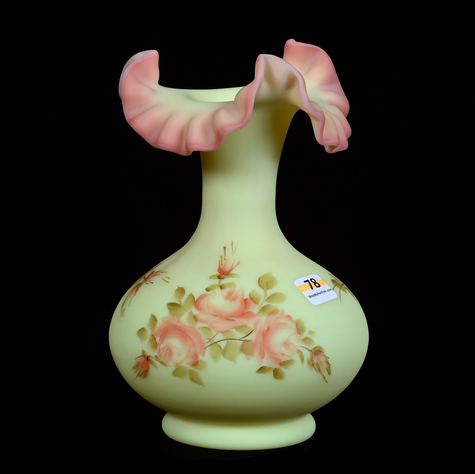 Ruffled Vase, Burmese Art Glass By Fenton (1 of 4)
