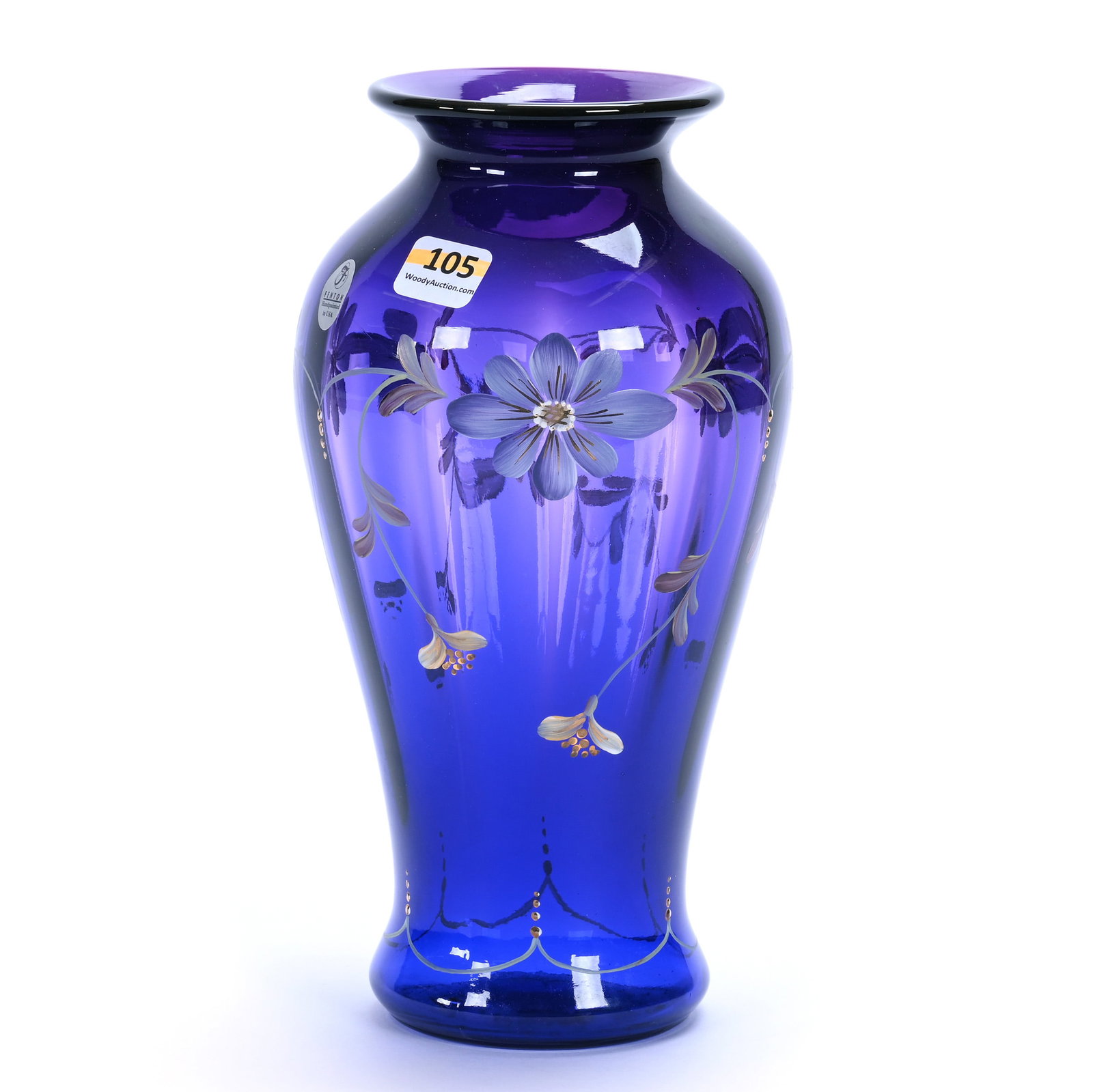 Vase, Fenton Art Glass, Royal Purple Limited Edition, Colonial Scroll Pattern (1 of 3)