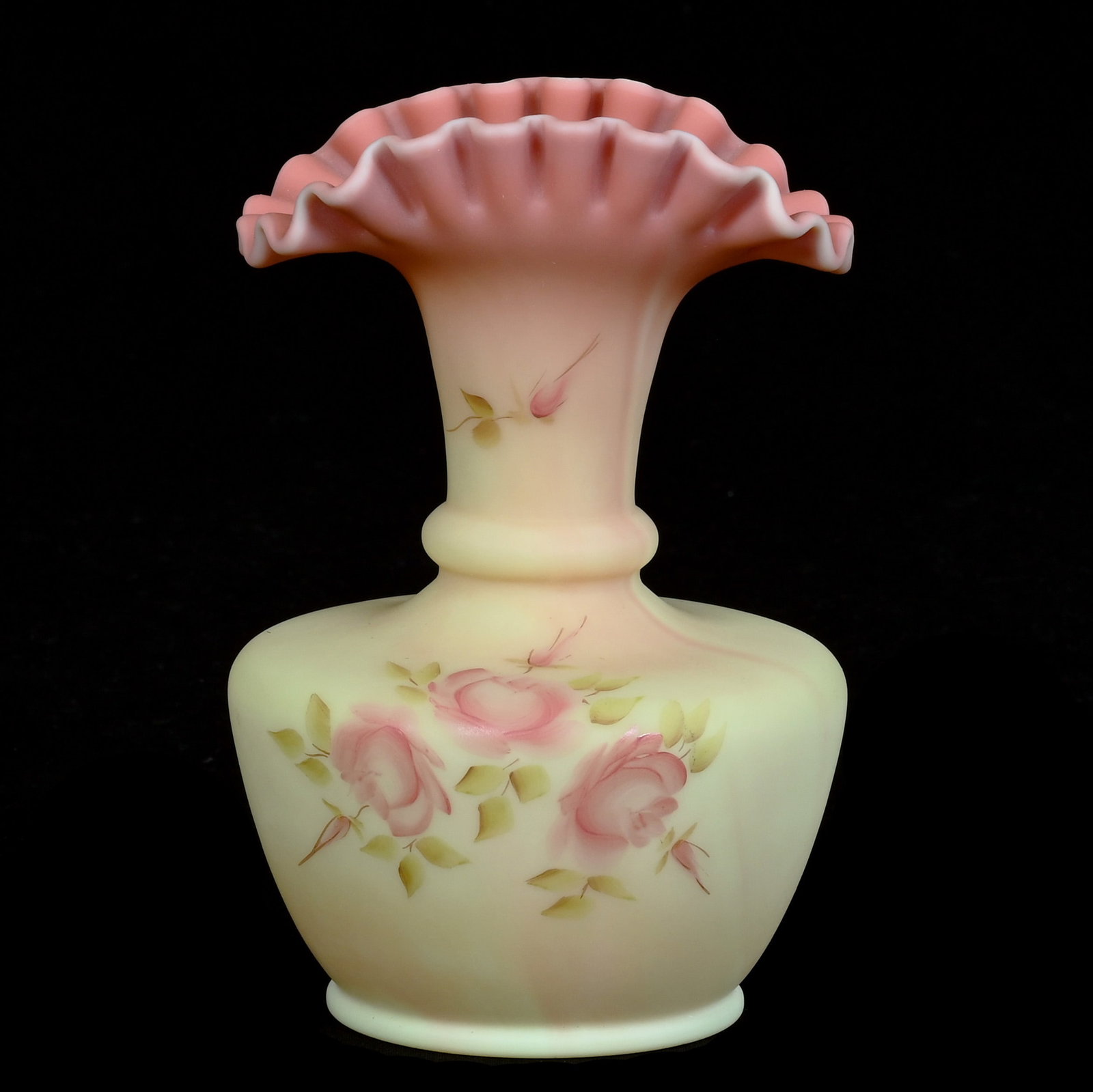 Vase, Burmese Art Glass By Fenton (1 of 4)