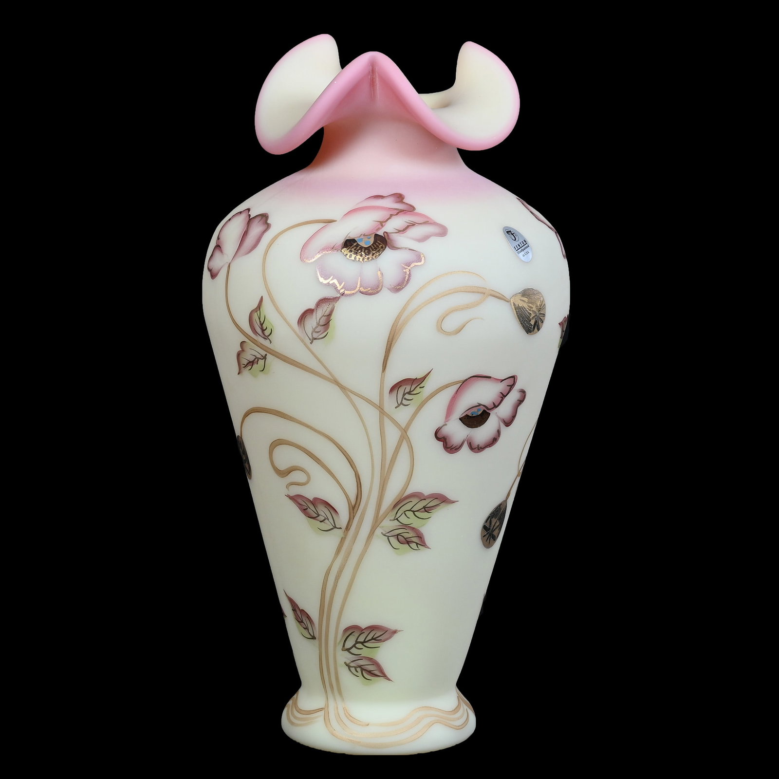 Vase, Burmese Art Glass By Fenton, Limited Edition (1 of 5)