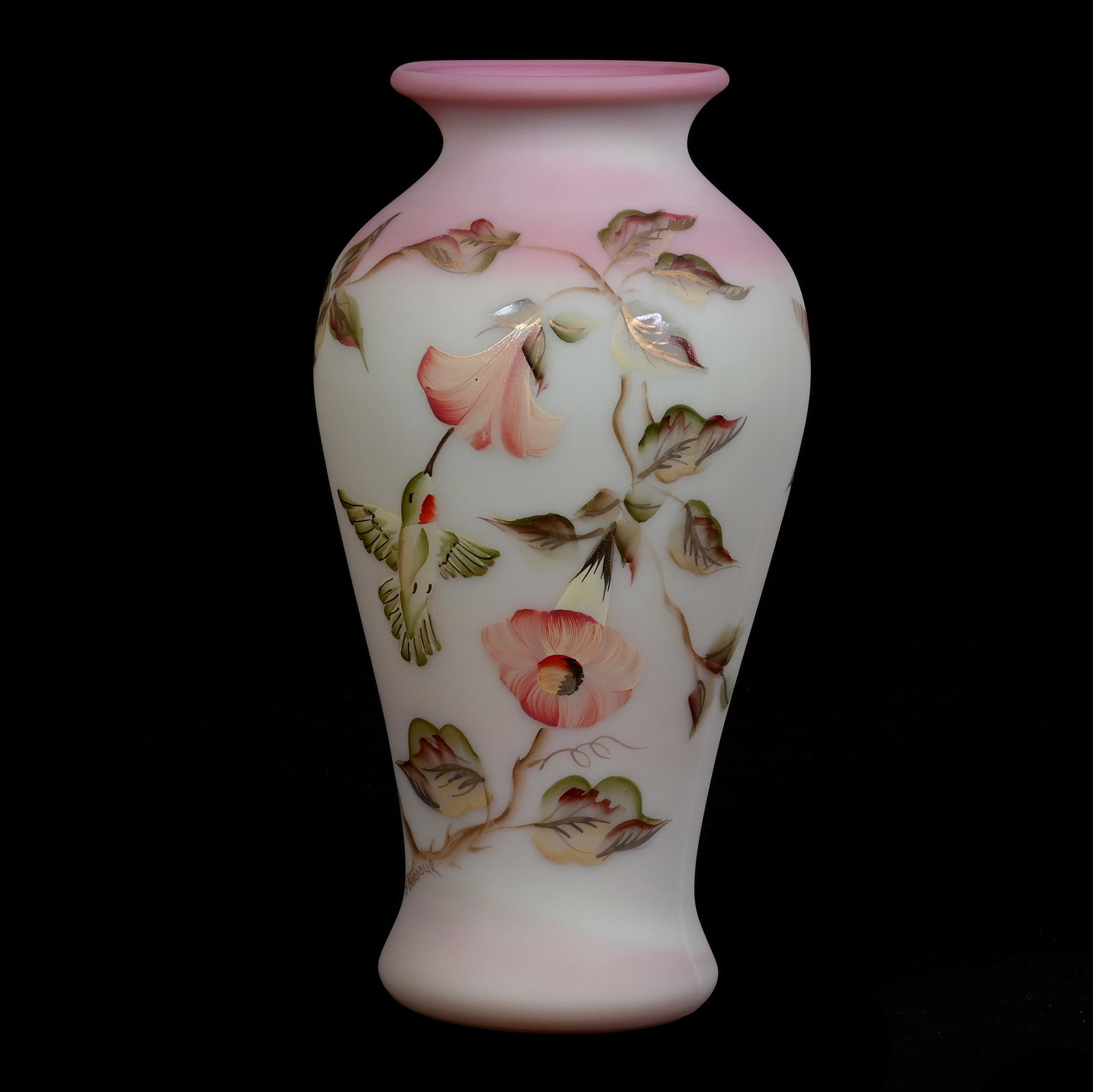 Vase, Burmese Art Glass By Fenton, Limited Edition (1 of 5)