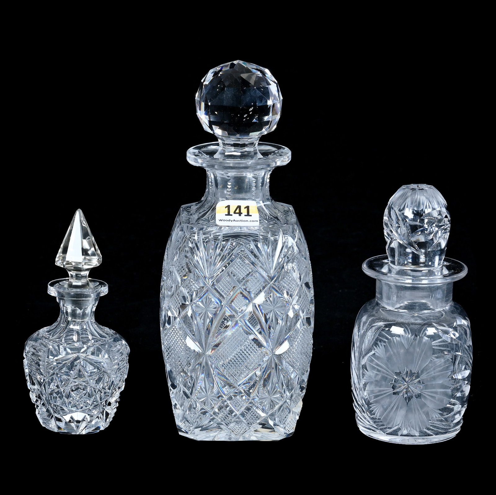 (3) Bottles, American Brilliant Cut Glass (1 of 5)