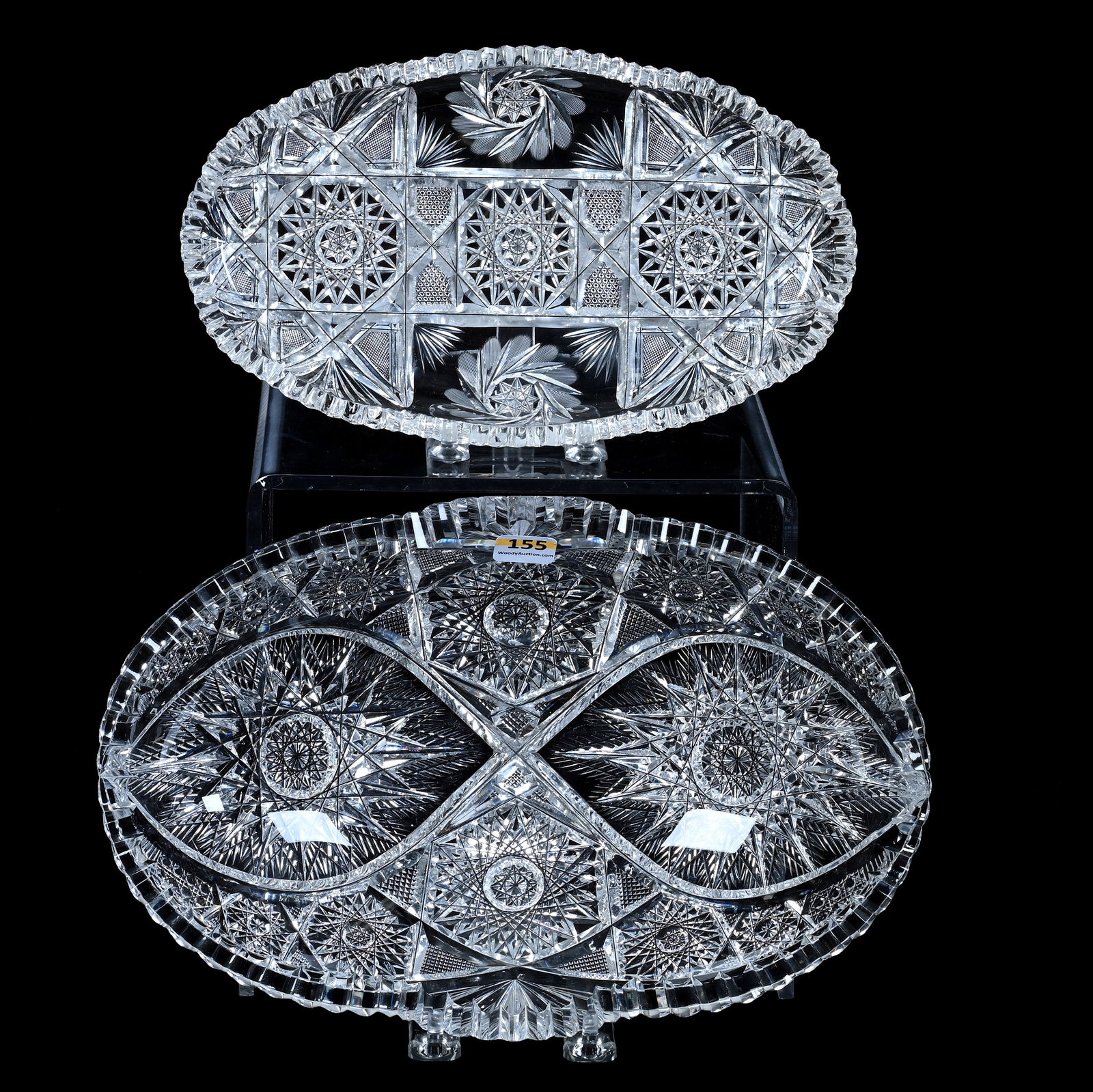 Oval Bowl And Tray, American Brilliant Cut Glass (1 of 2)